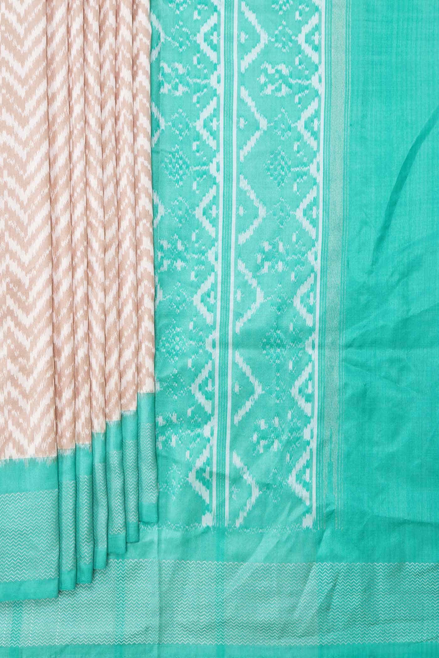 Sandal Dual Tone Double Ikat Saree - Image 2