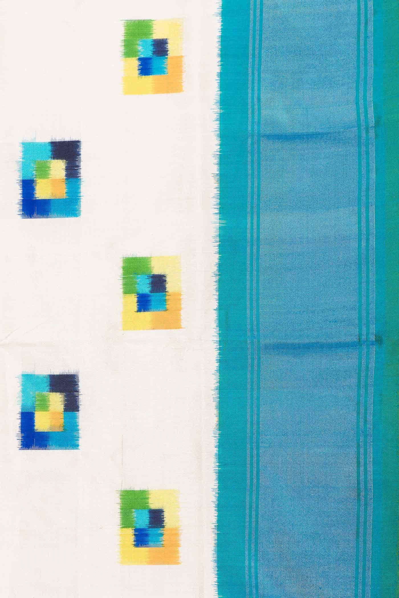 Sandal Dual Tone Double Ikat Saree - Image 6
