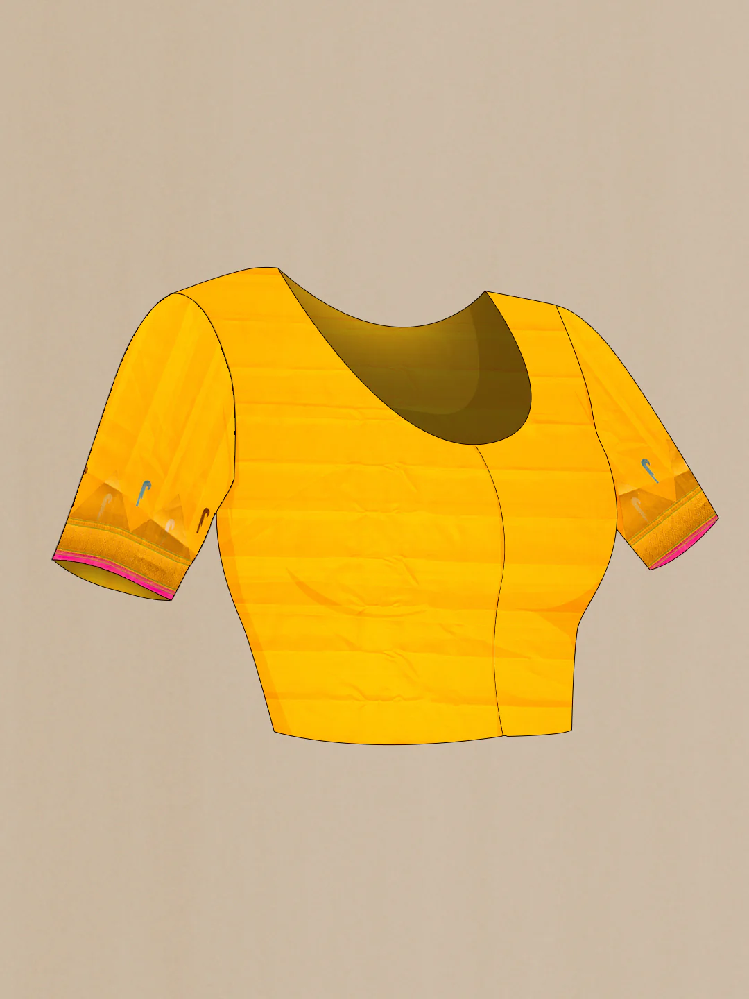 Sandal Gadwal Silk Saree - Image 5