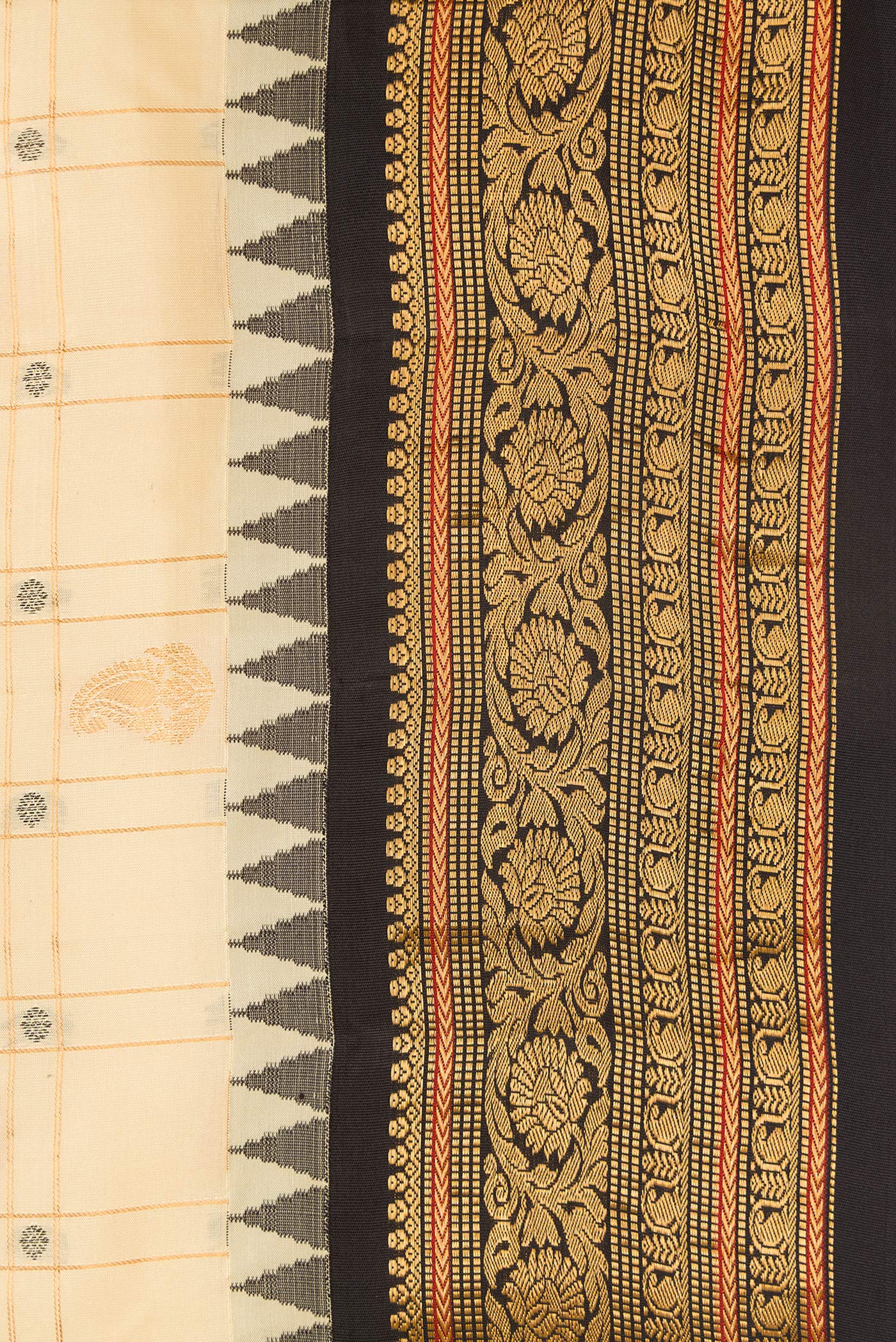 Sandal Gadwal Silk Saree - Image 3