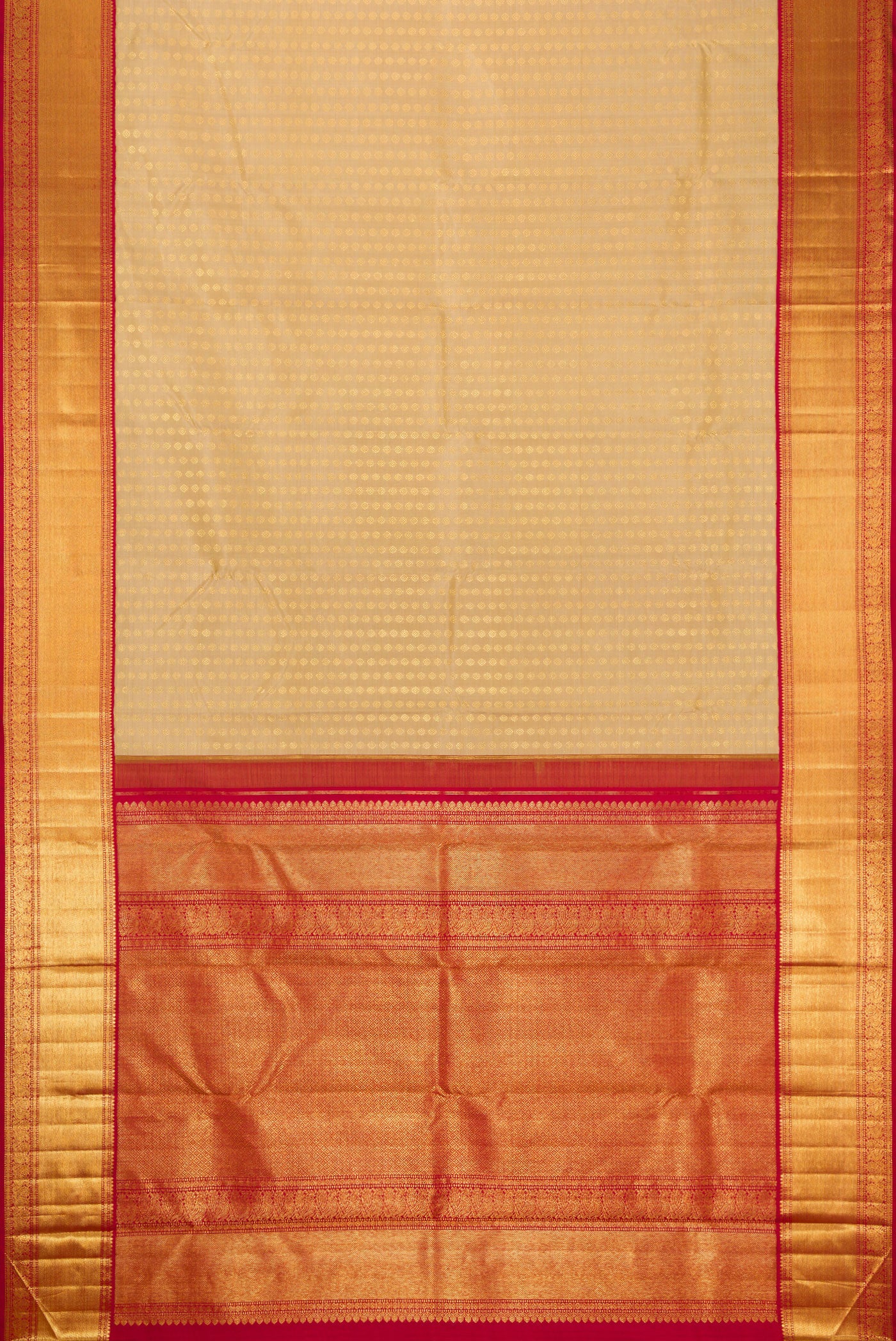 Beige Kanchipuram Silk Saree - Image 6