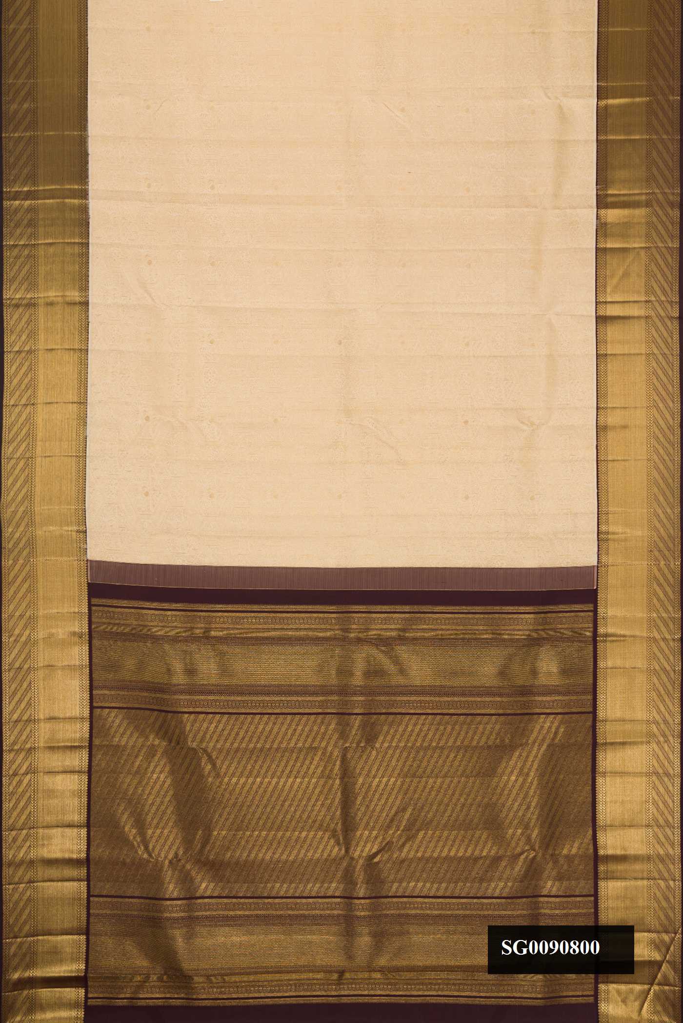 Sandal Dual Tone Kanchipuram Silk Saree