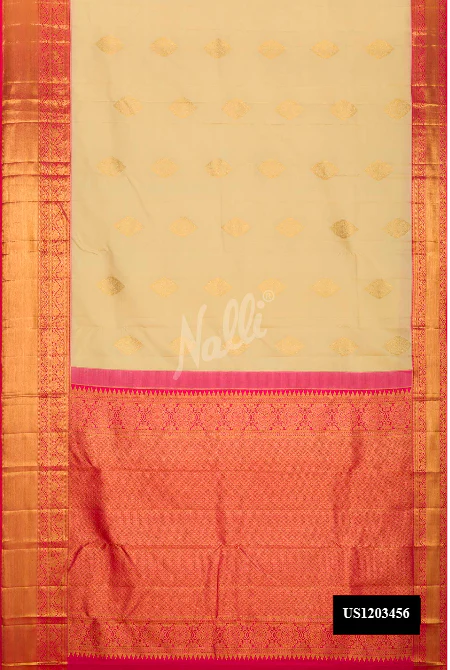 Sandal Dual Tone Kanchipuram Silk Saree