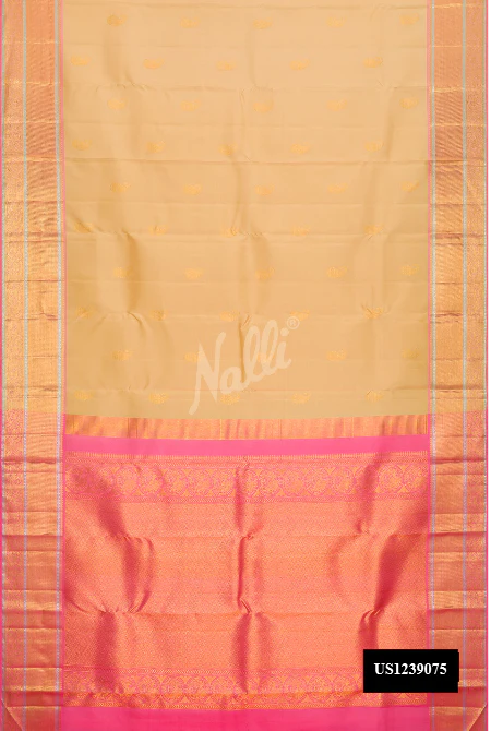 Sandal Dual Tone Kanchipuram Silk Saree