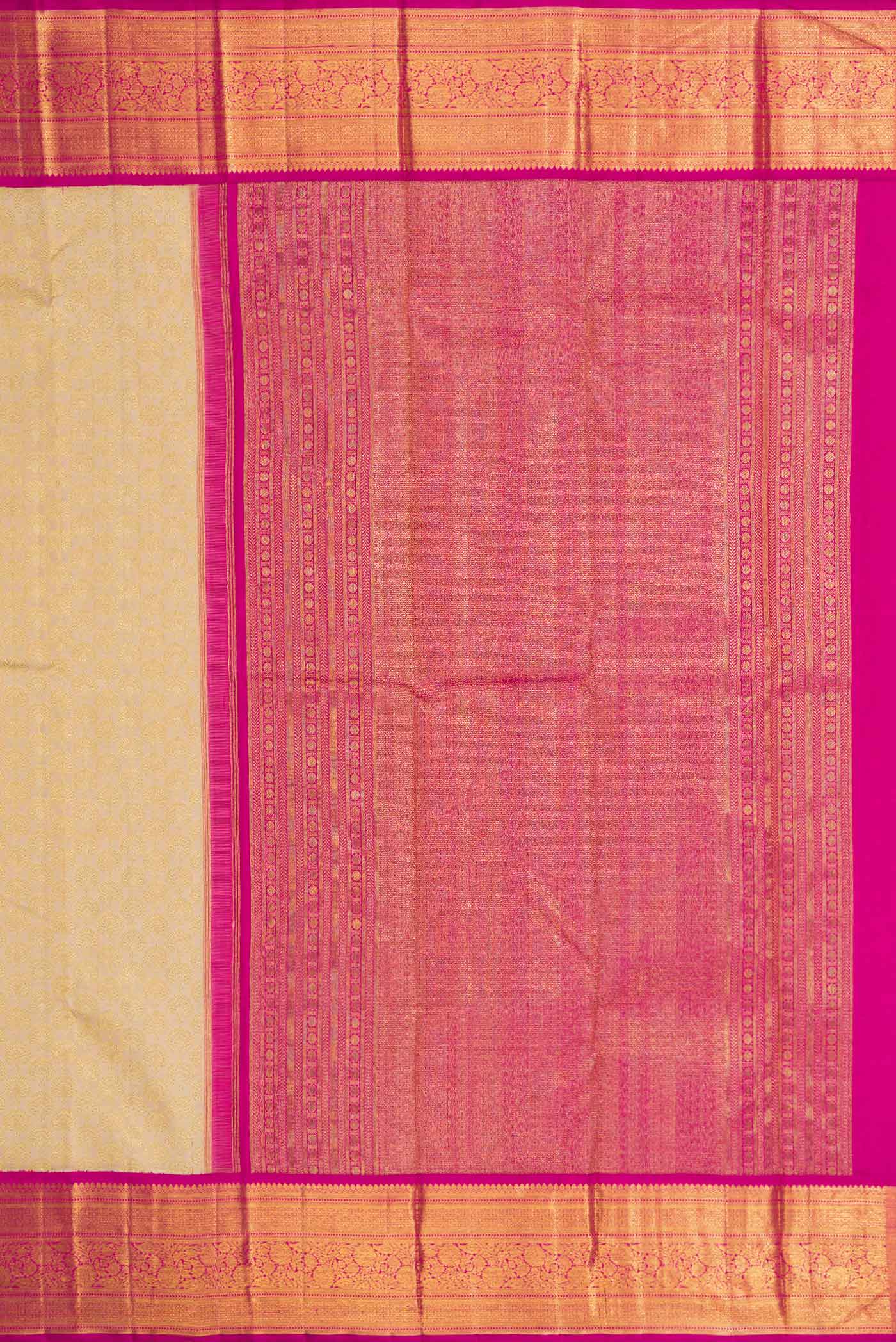 Sandal Dual Tone Kanchipuram Silk Saree - Image 7