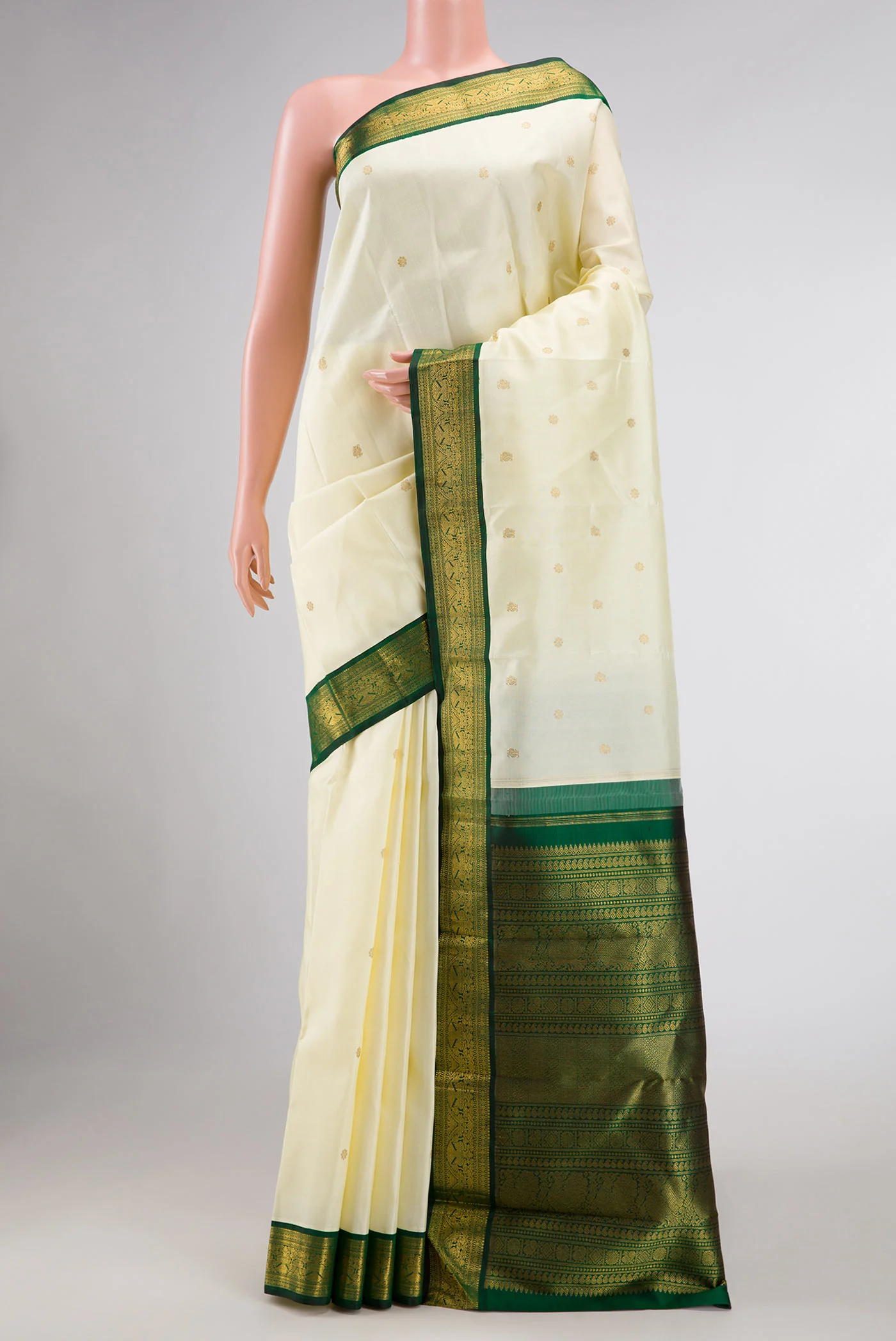 Sandal Dual Tone Kanjivaram Silk Saree