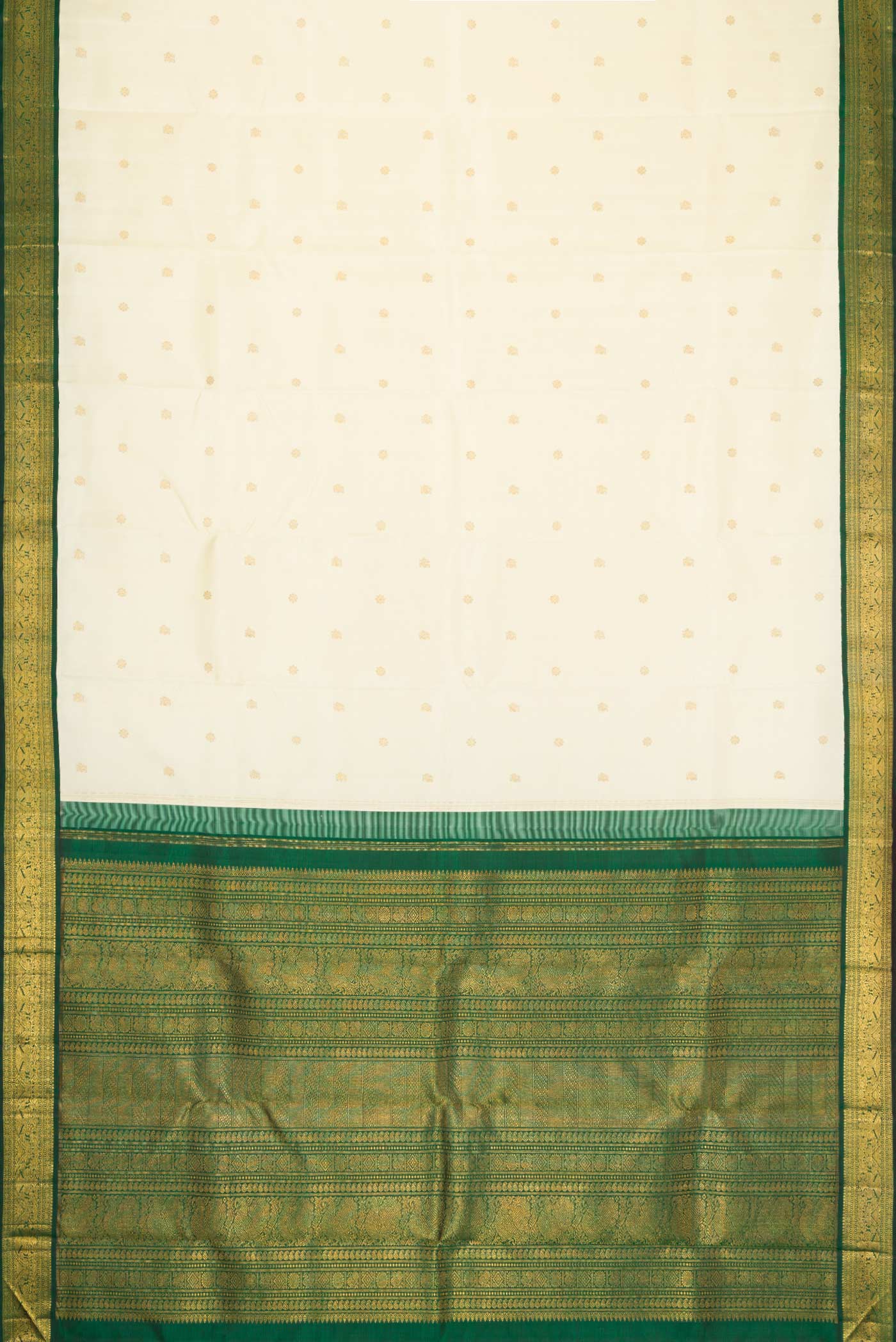 Sandal Dual Tone Kanjivaram Silk Saree - Image 6