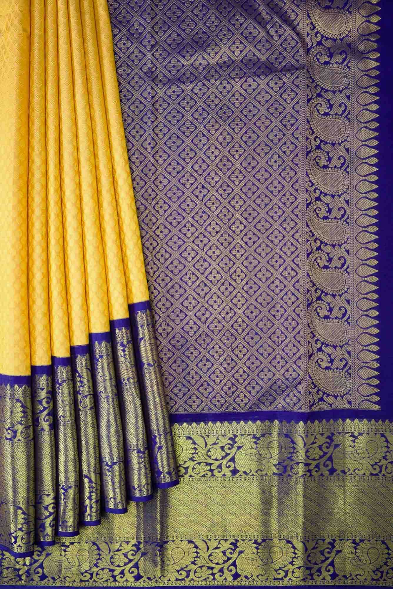 Sandal Dual Tone Kanchipuram Silk Saree - Image 2
