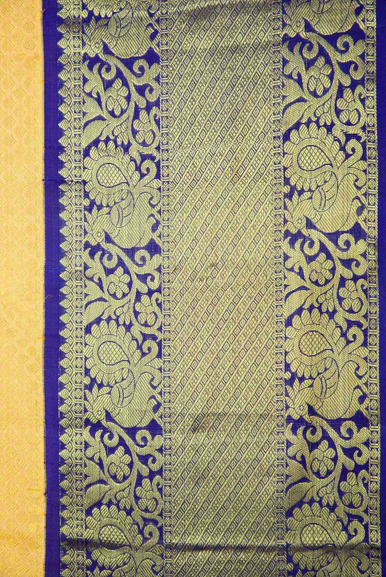 Sandal Dual Tone Kanchipuram Silk Saree - Image 5