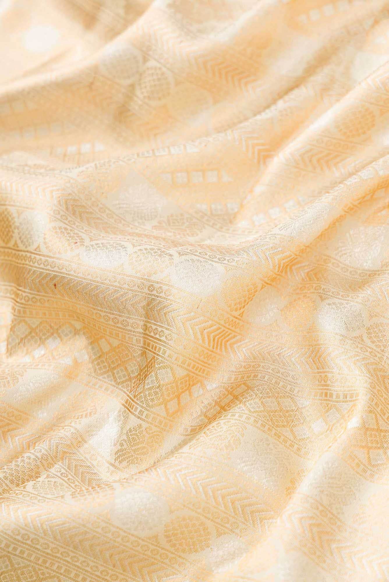 Sandal Dual Tone Kanchipuram Silk Saree - Image 3