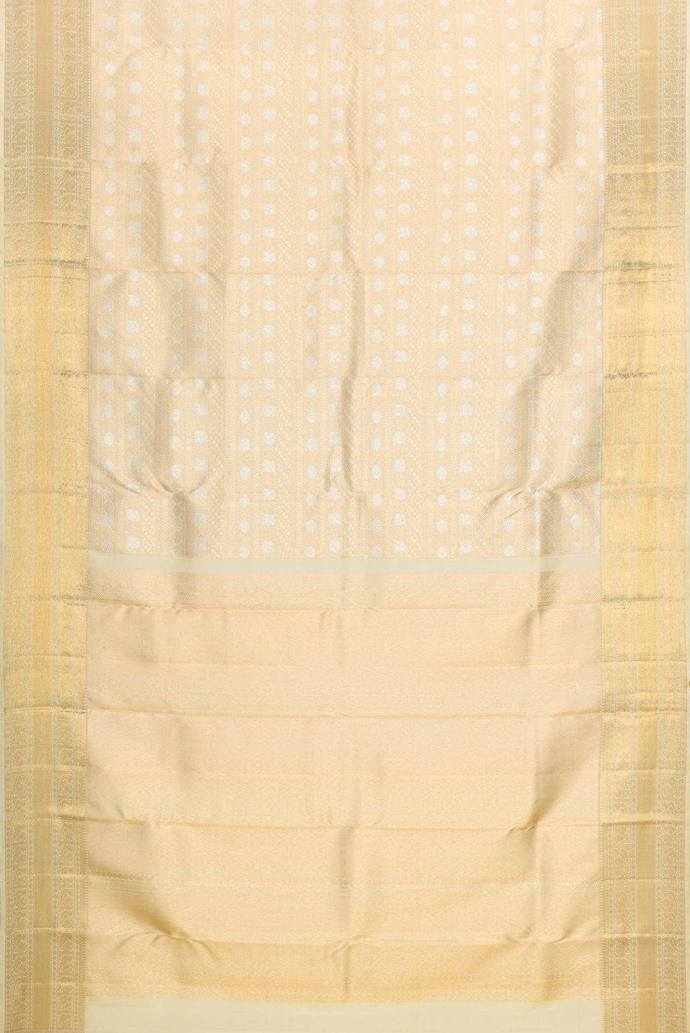 Sandal Dual Tone Kanchipuram Silk Saree - Image 4