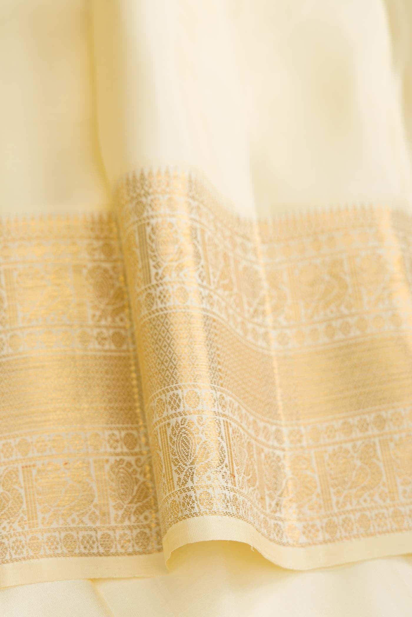 Sandal Dual Tone Kanchipuram Silk Saree - Image 6
