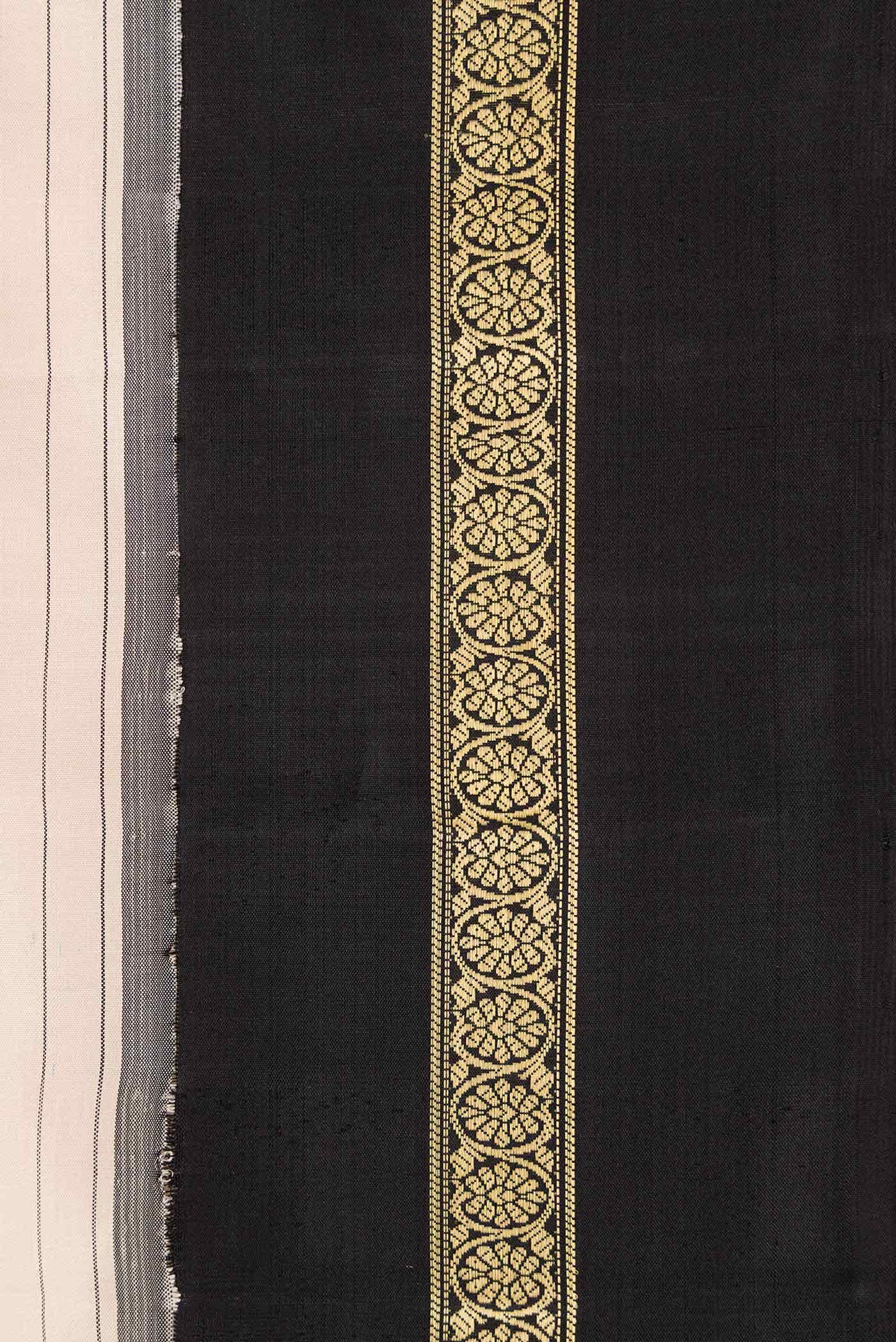 Pure Silk Pure Zari Sandal Dual Tone Kanchipuram Saree - Image 5