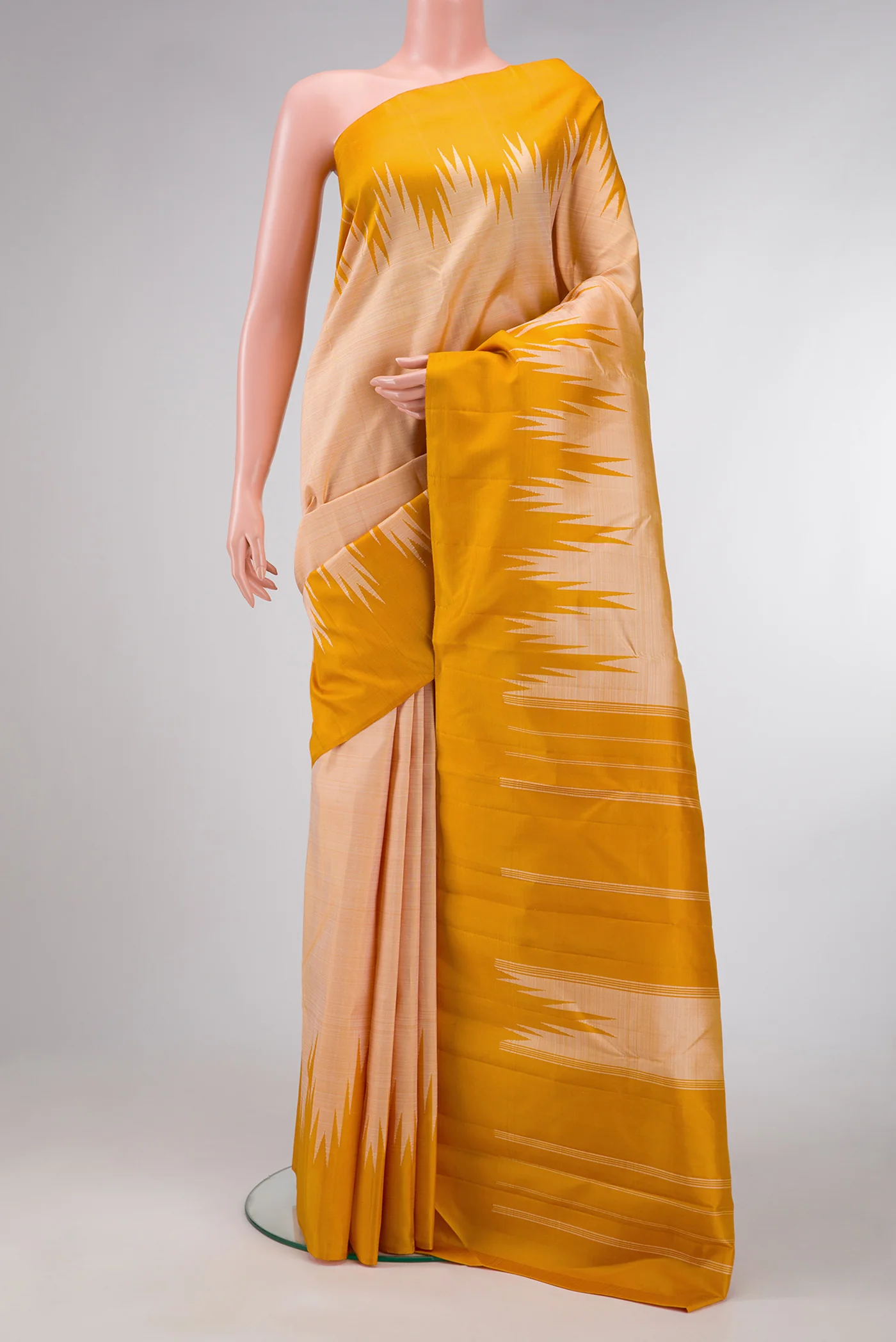 Sandal Kanjivaram Silk Saree