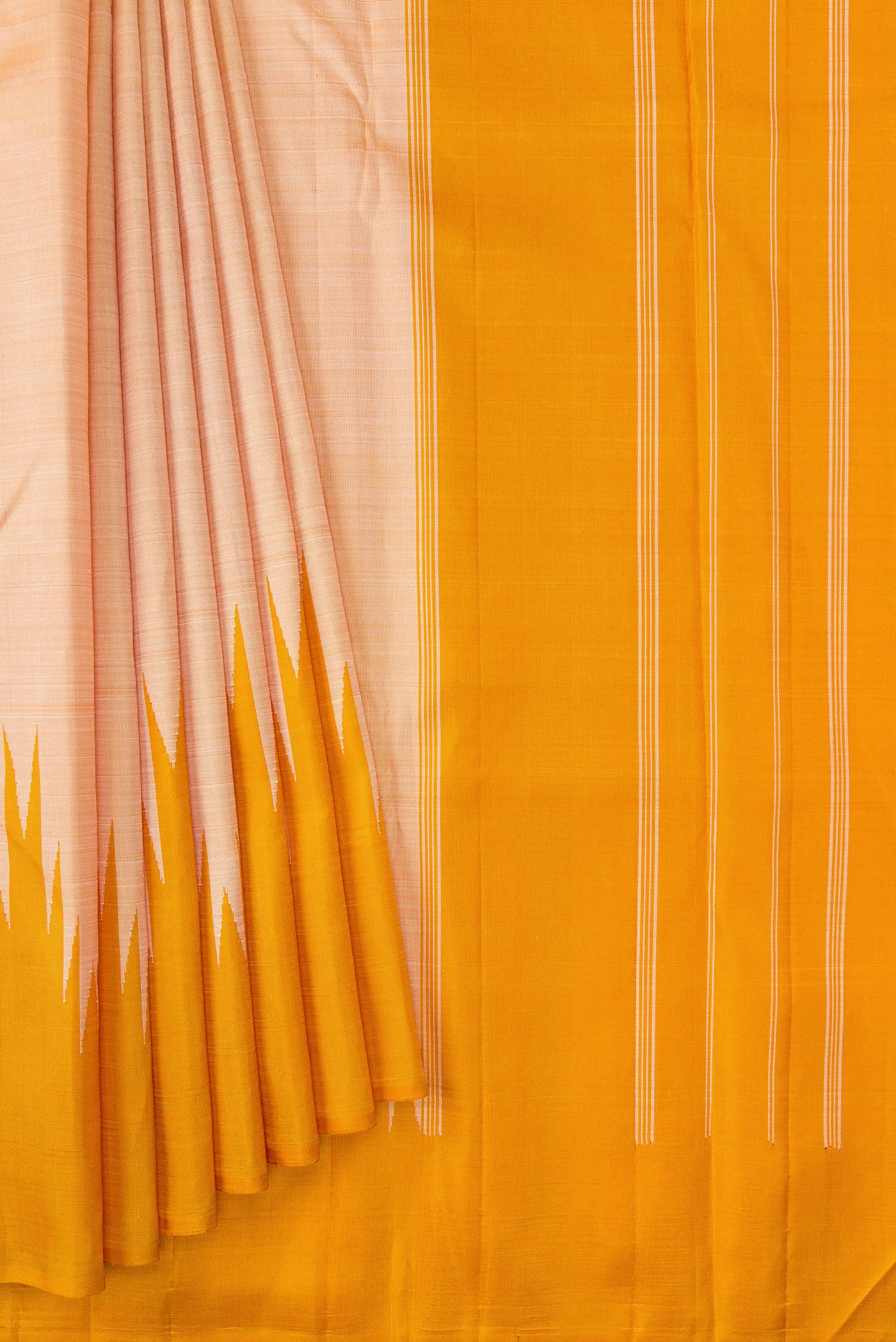 Sandal Kanjivaram Silk Saree - Image 4