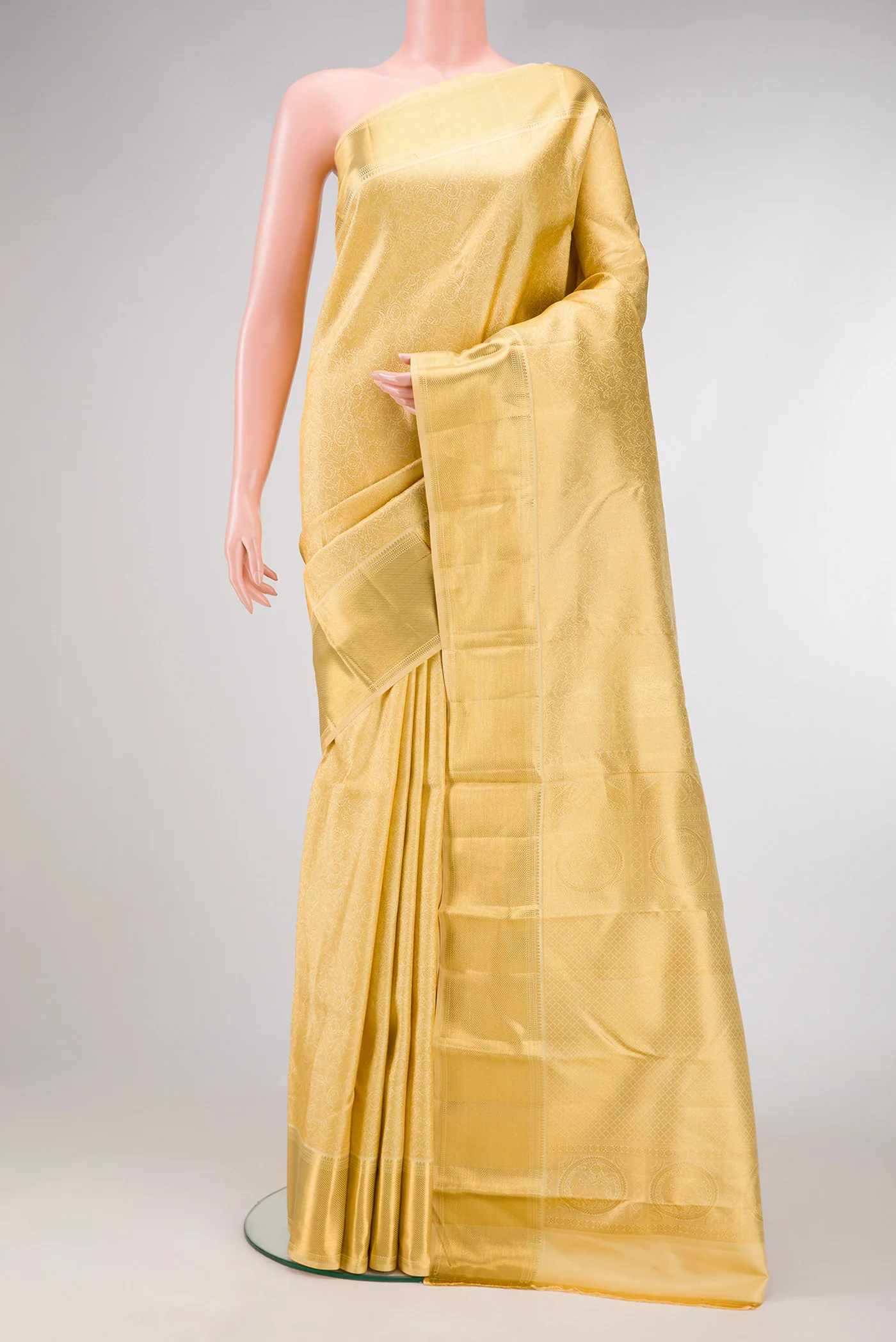 Sandal Kanjivaram Silk Saree