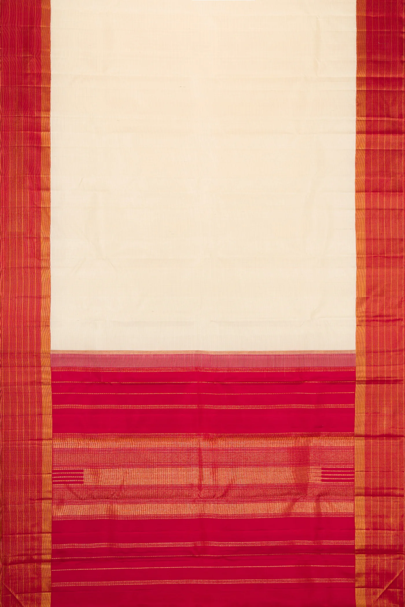 Cream Kanjivaram Silk Saree - Image 6