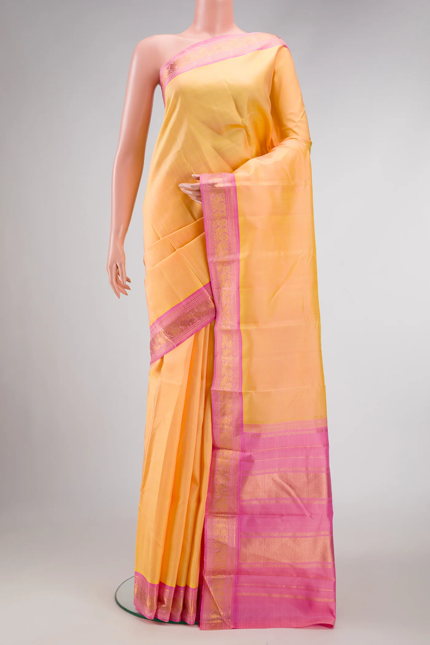 Sandal Kanjivaram Silk Saree