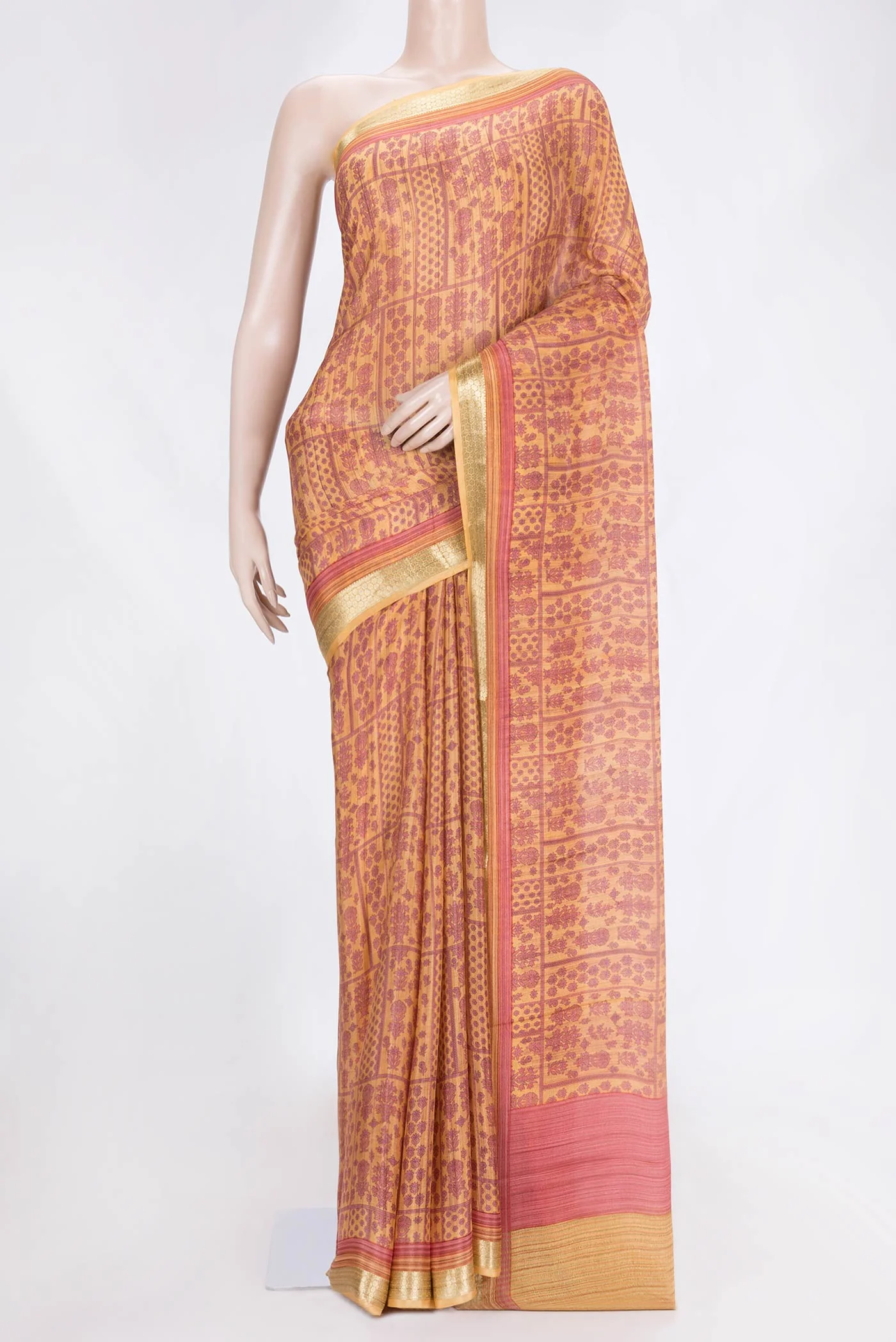 Sandal Mysore Crepe Saree