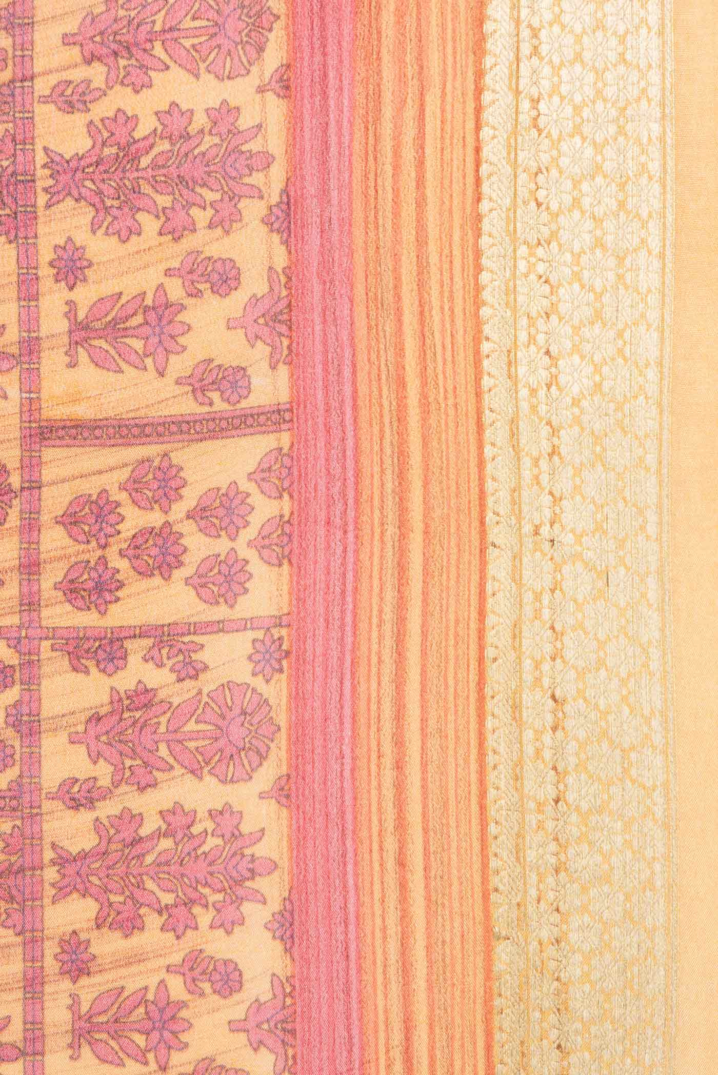 Sandal Mysore Crepe Saree - Image 3