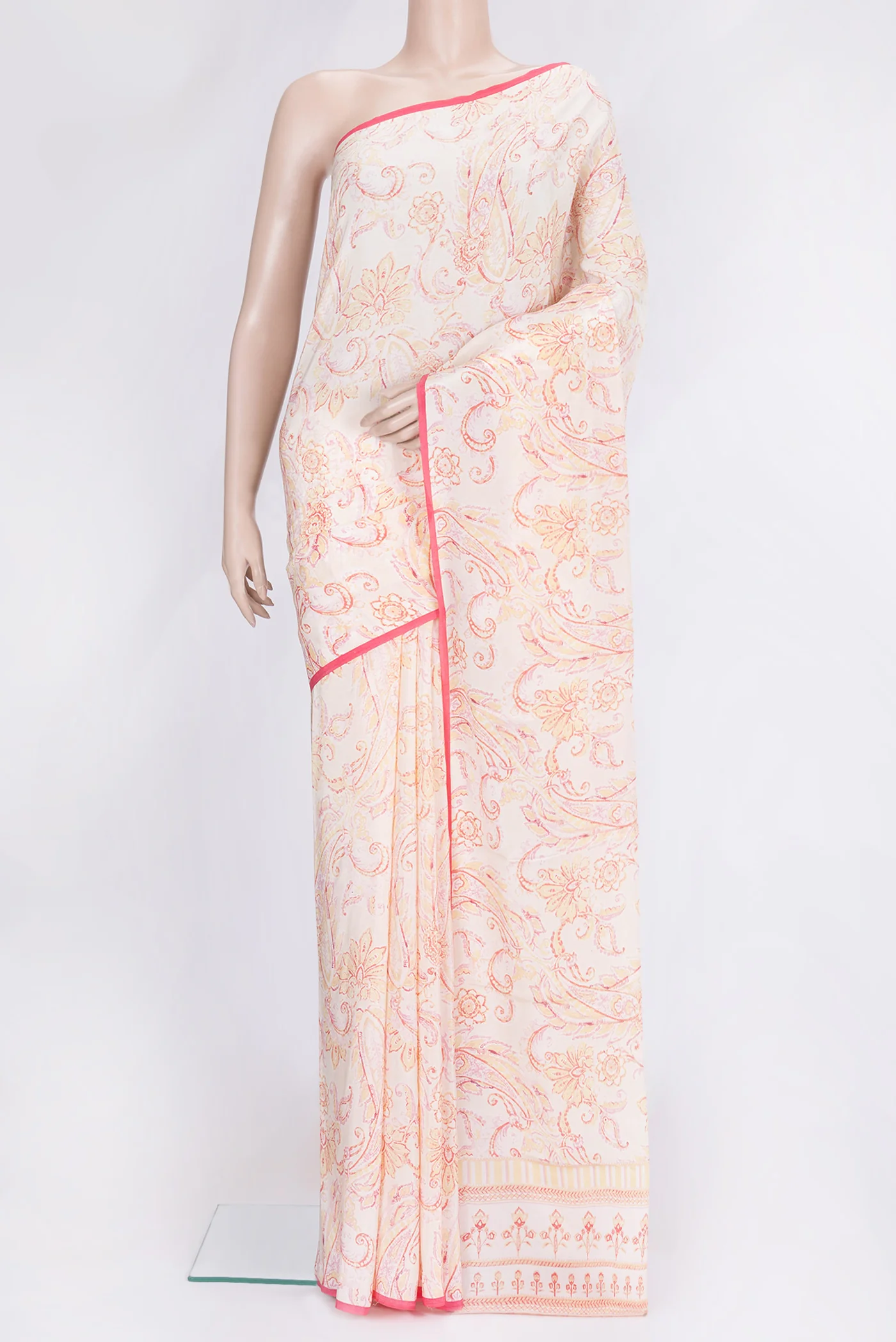 Sandal Mysore Crepe Saree