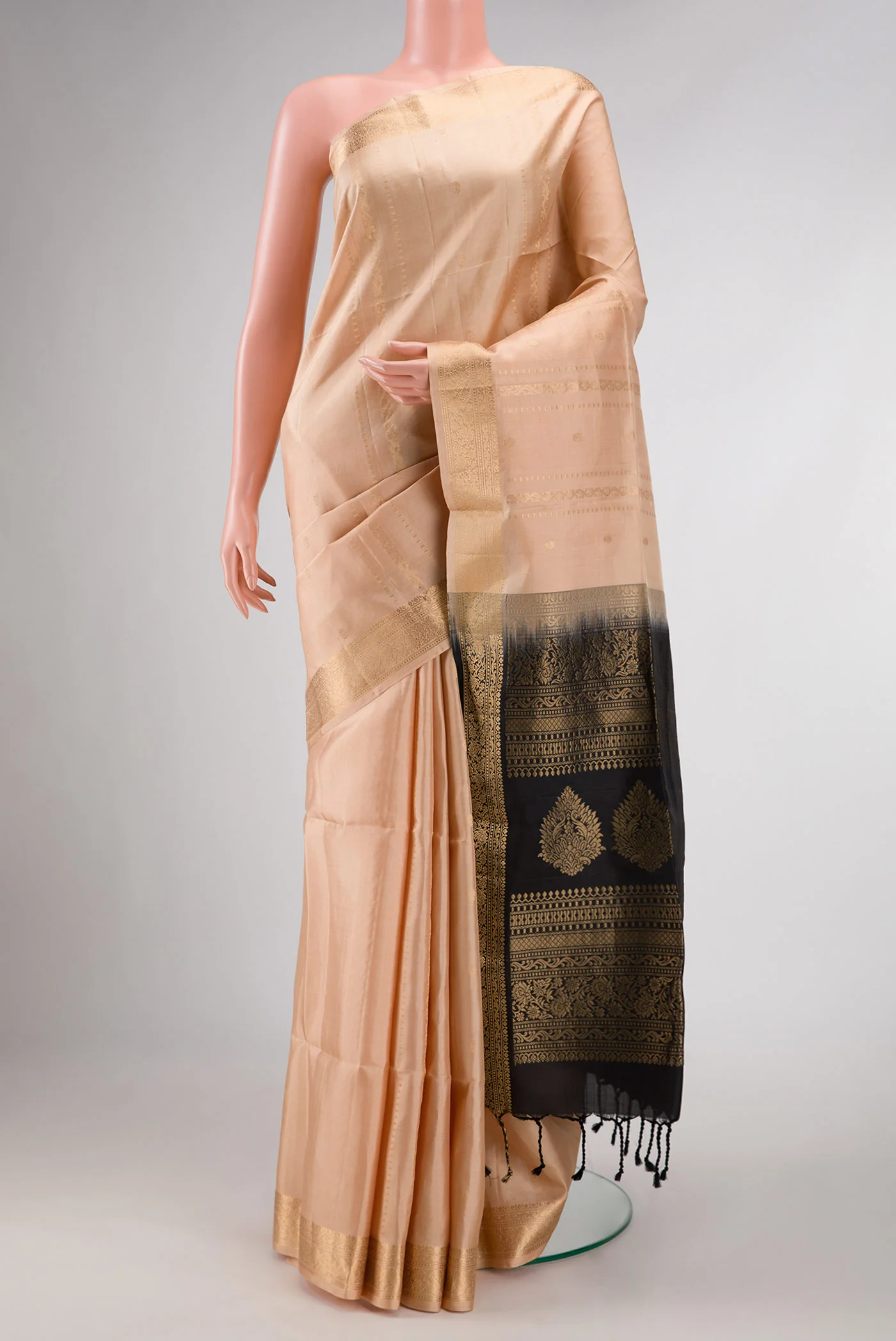 Sandal Dual Tone Soft Silk Saree