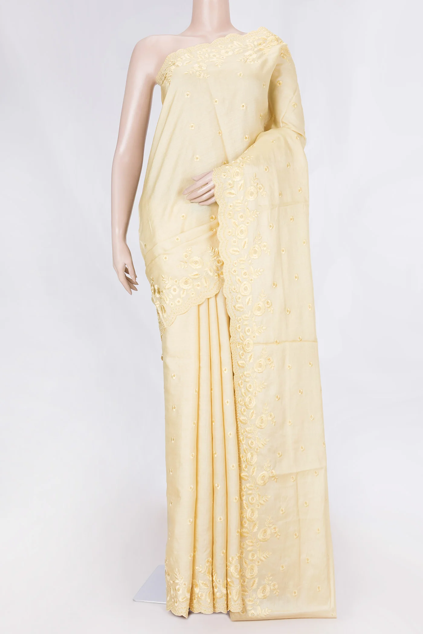 Sandal Dual Tone Tussar Saree