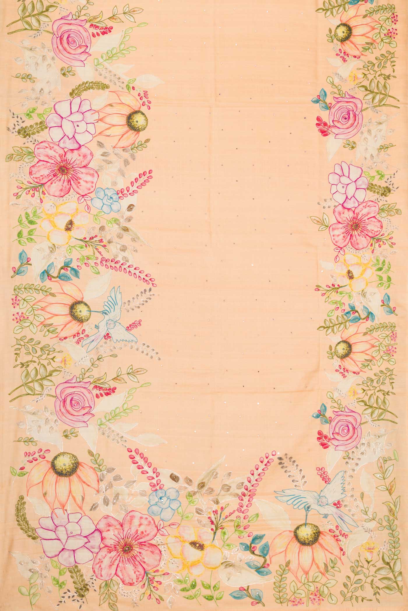 Sandal Dual Tone Tussar Silk Saree - Image 6