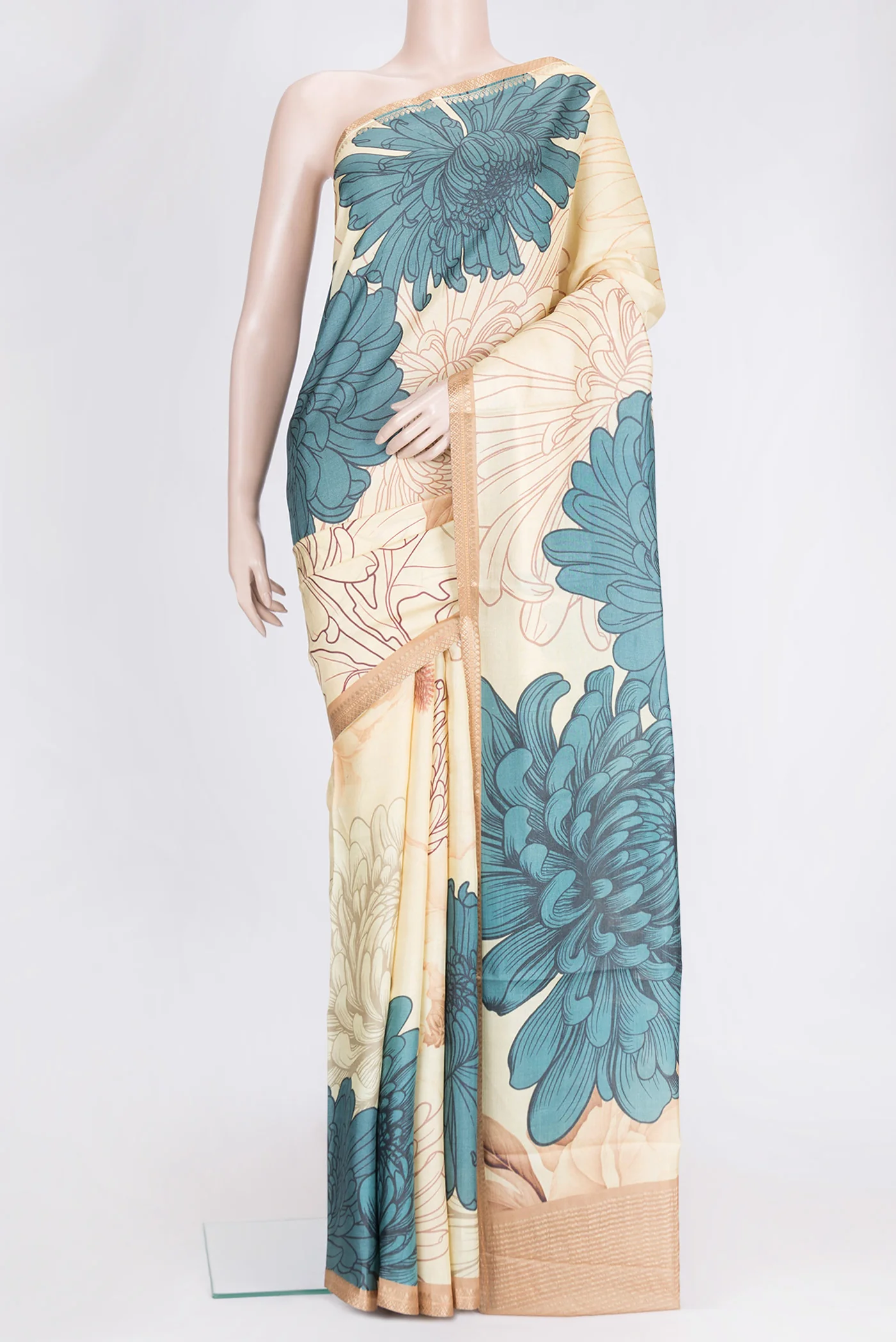 Sandal Tussar Silk Saree