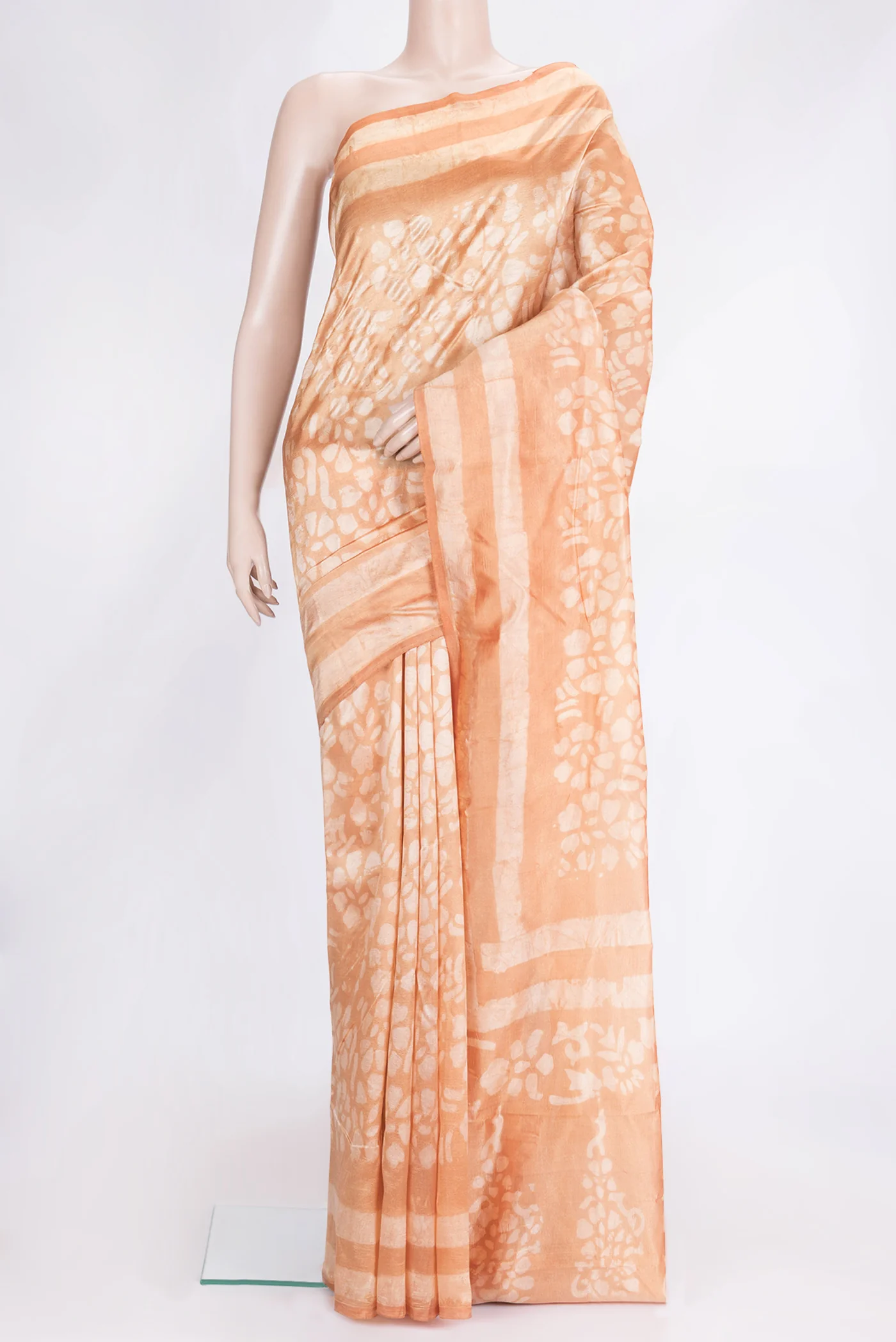 Sandal Printed Silk Saree