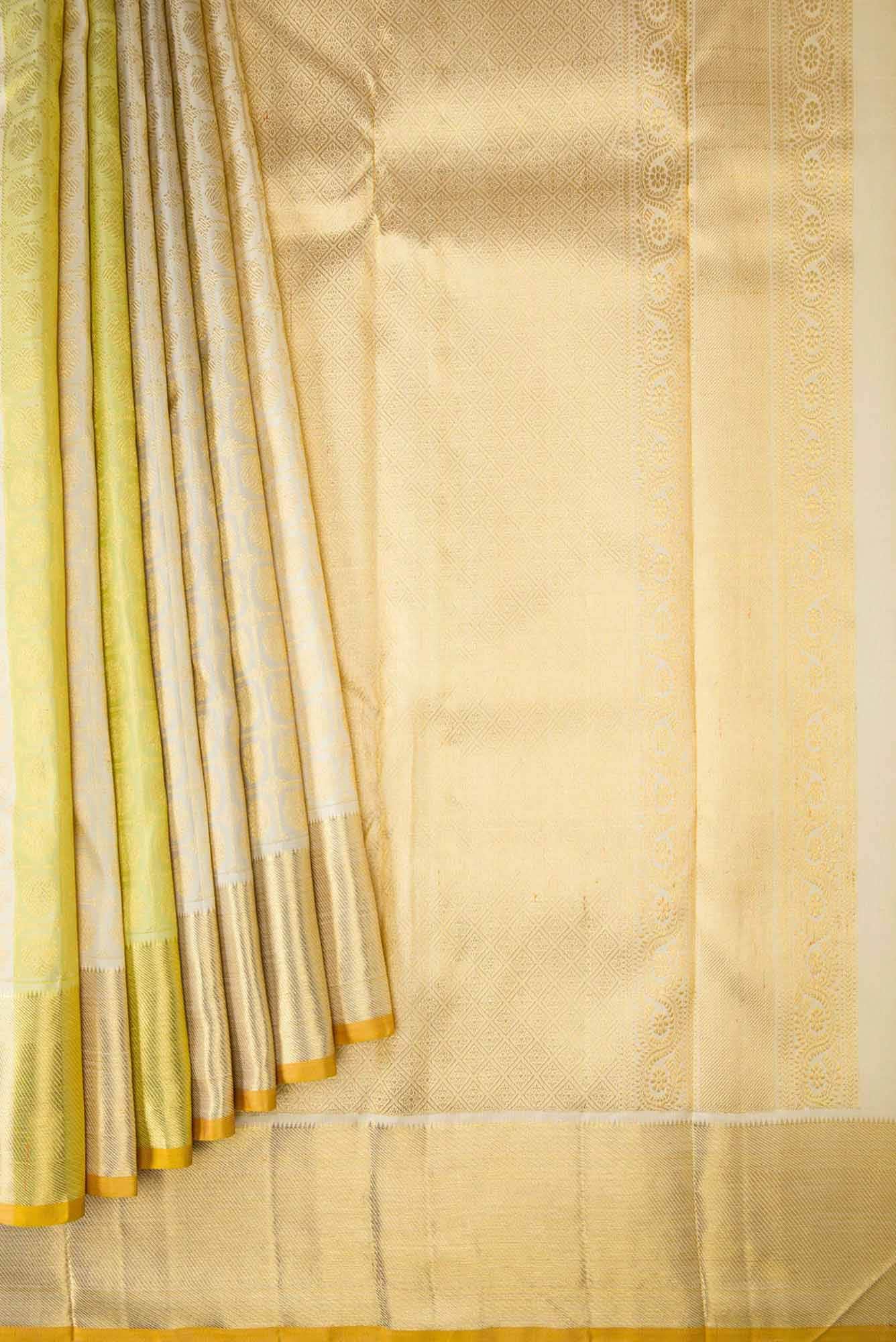 Pure Silk Pure Zari Multi Color Kanjivaram Saree - Image 2