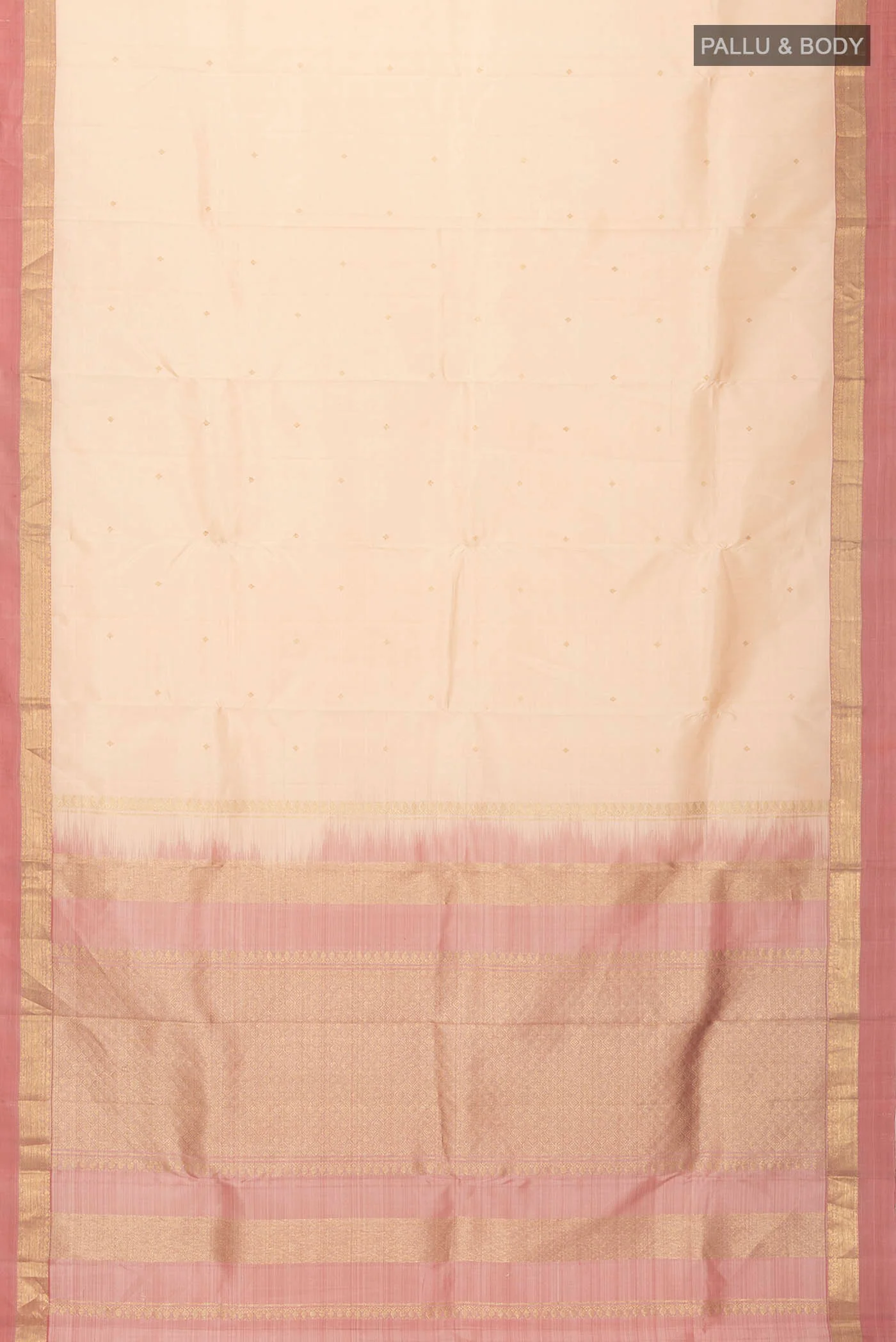 Sandal Kanchipuram Silk Saree - Image 6