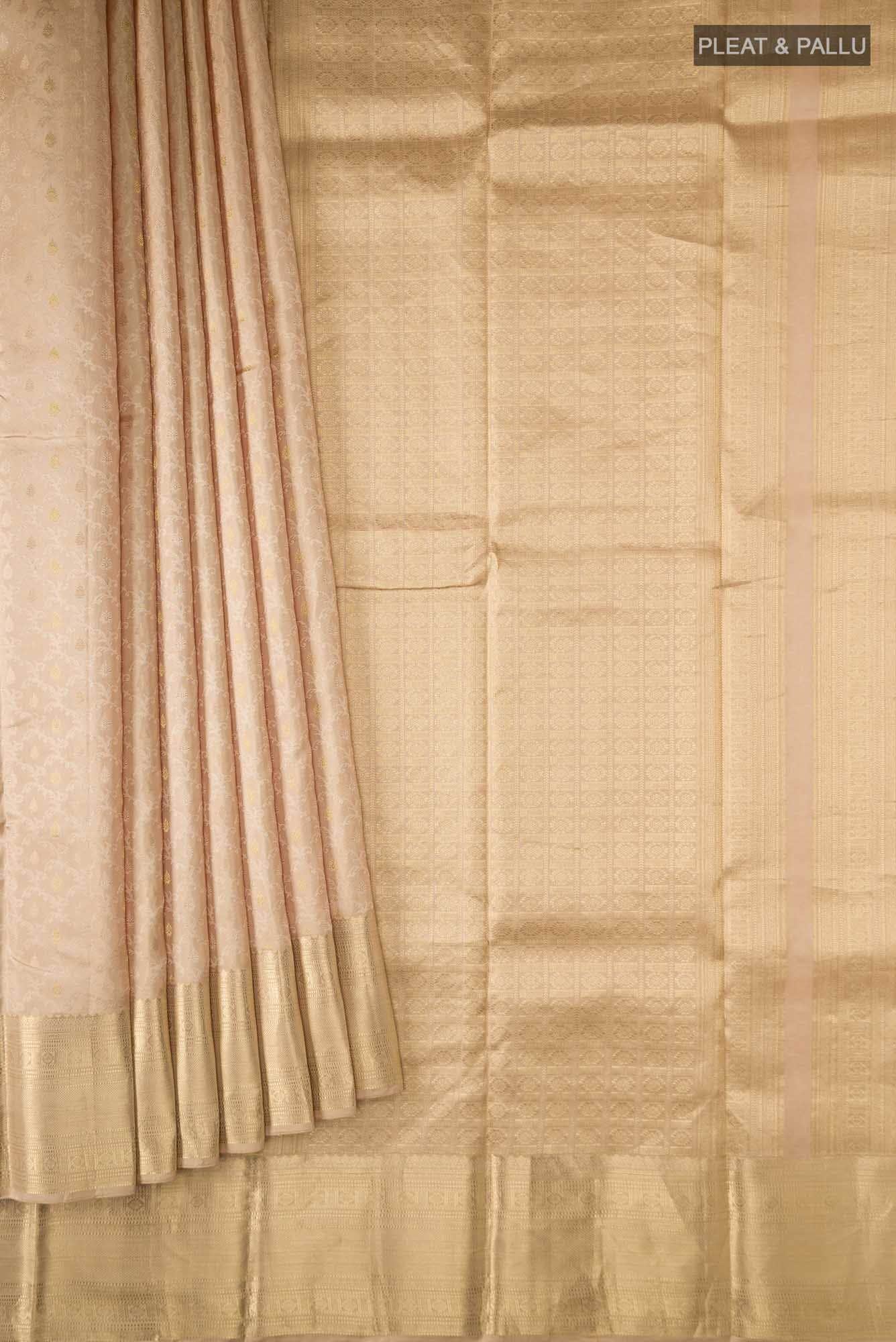 Sandal Kanchipuram Silk Saree - Image 2