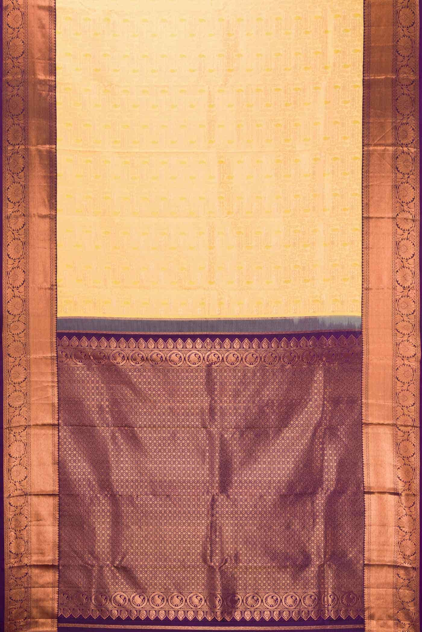Sandal Kanchipuram Silk Saree - Image 4