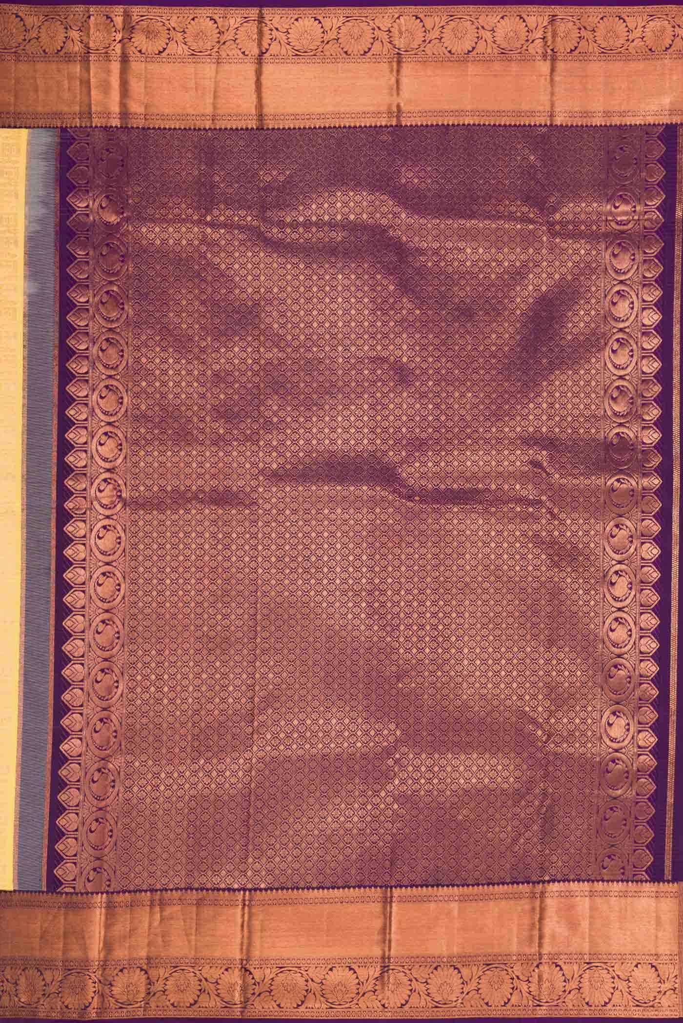 Sandal Kanchipuram Silk Saree - Image 5