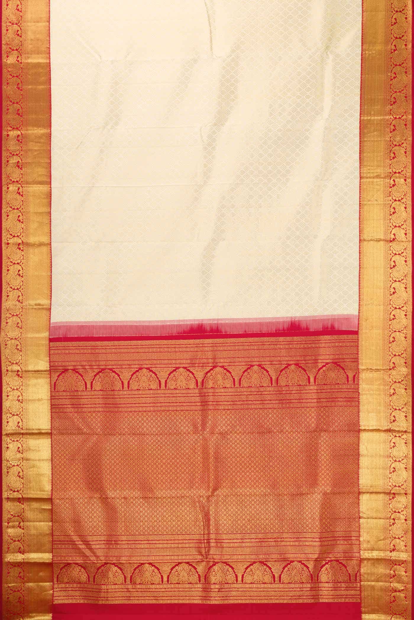 Sandal Kanchipuram Silk Saree - Image 4