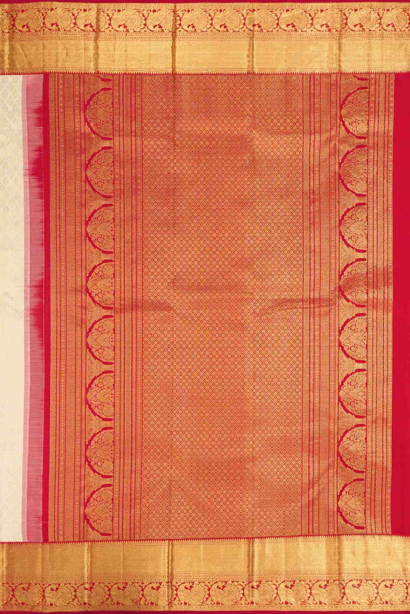 Sandal Kanchipuram Silk Saree - Image 5