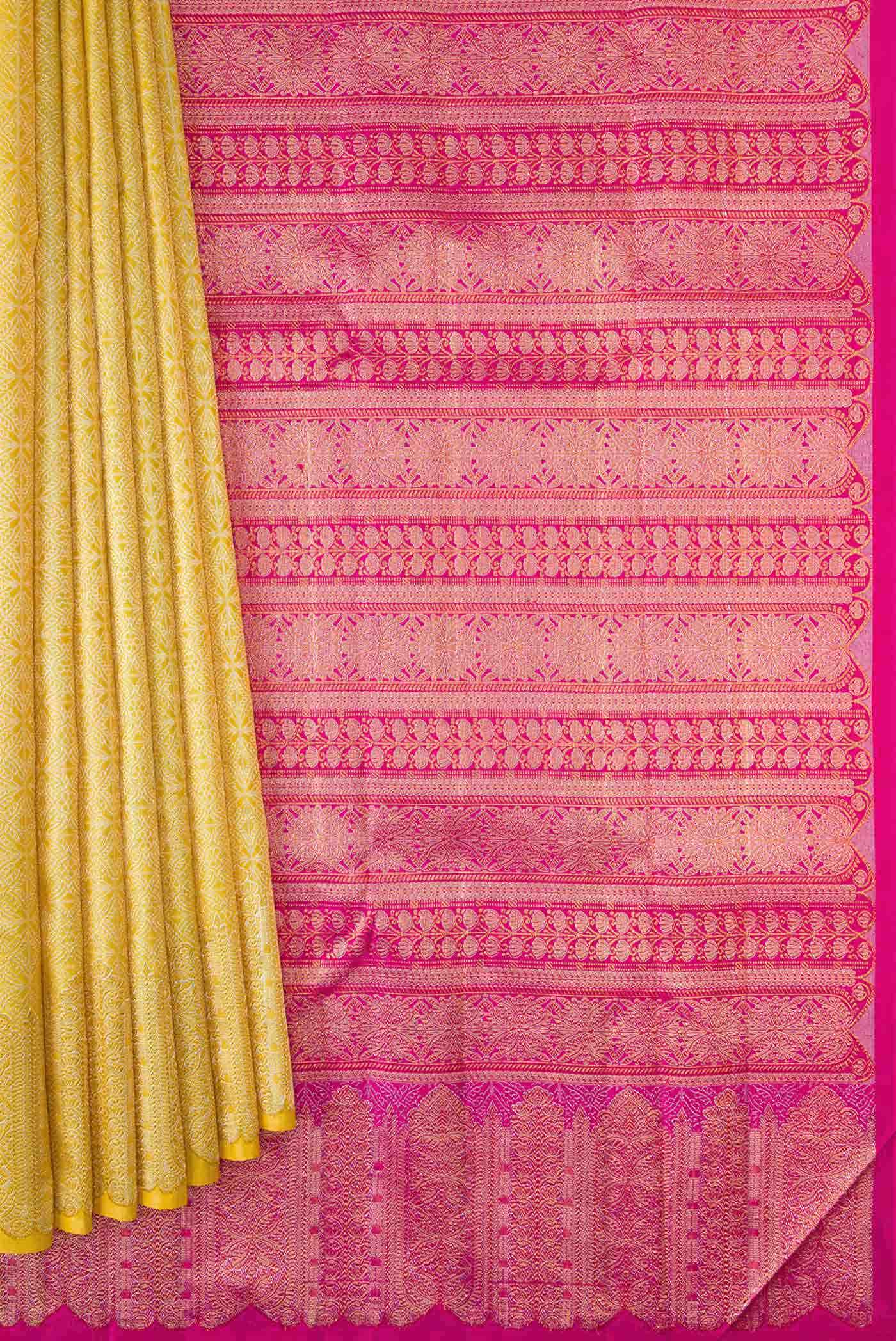 Sandal Kanjivaram Silk Saree - Image 2