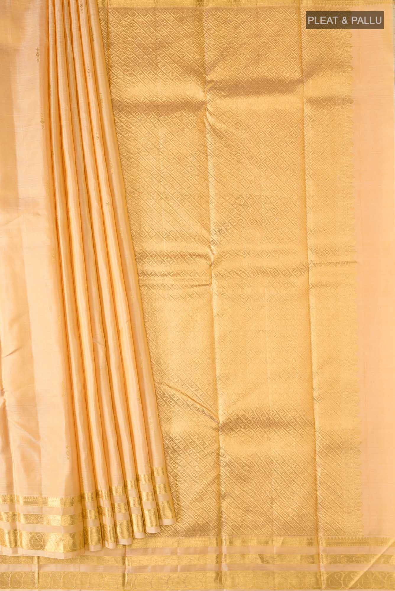 Sandal Kanchipuram Silk Saree - Image 2