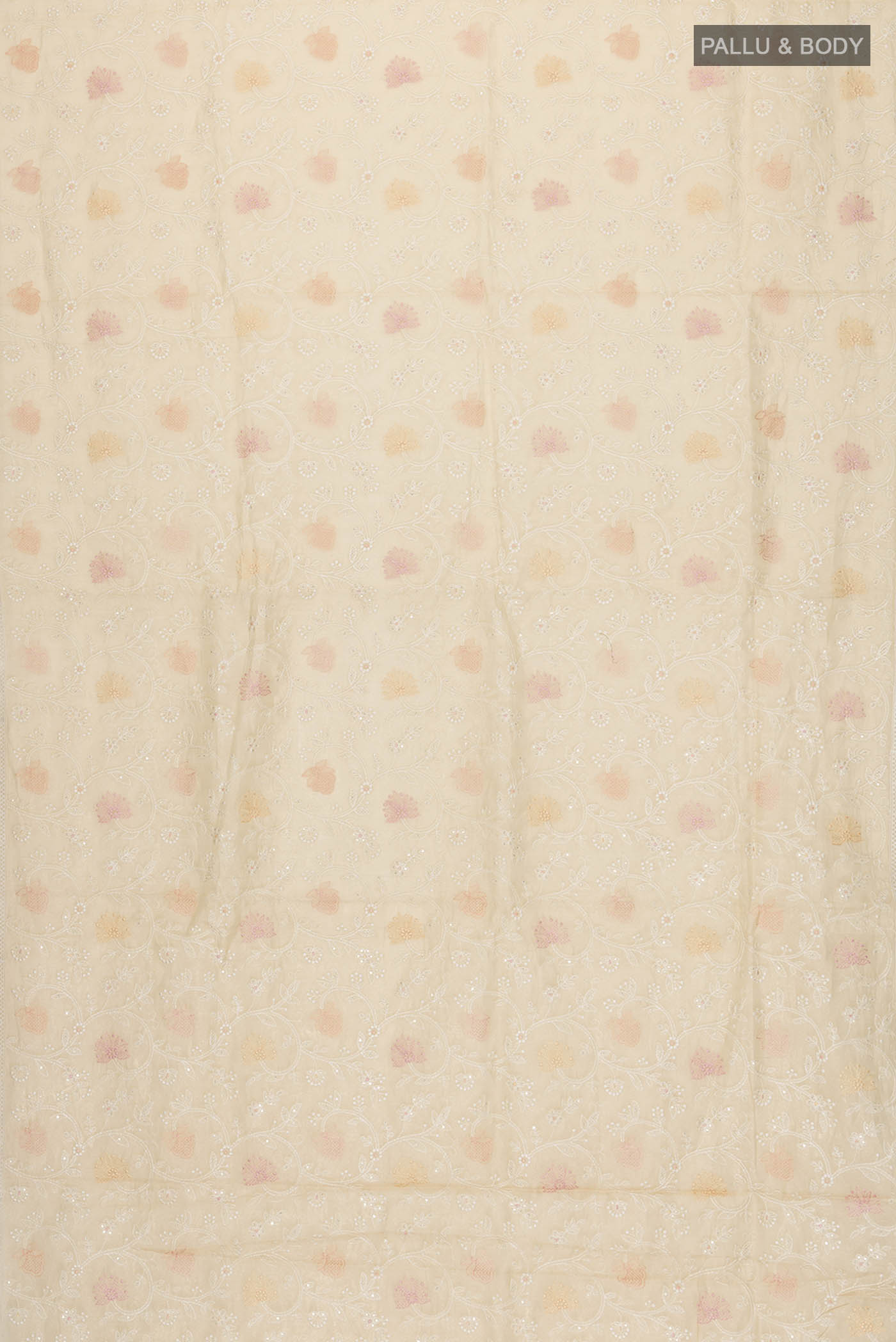 Sandal Organza Silk Saree - Image 5