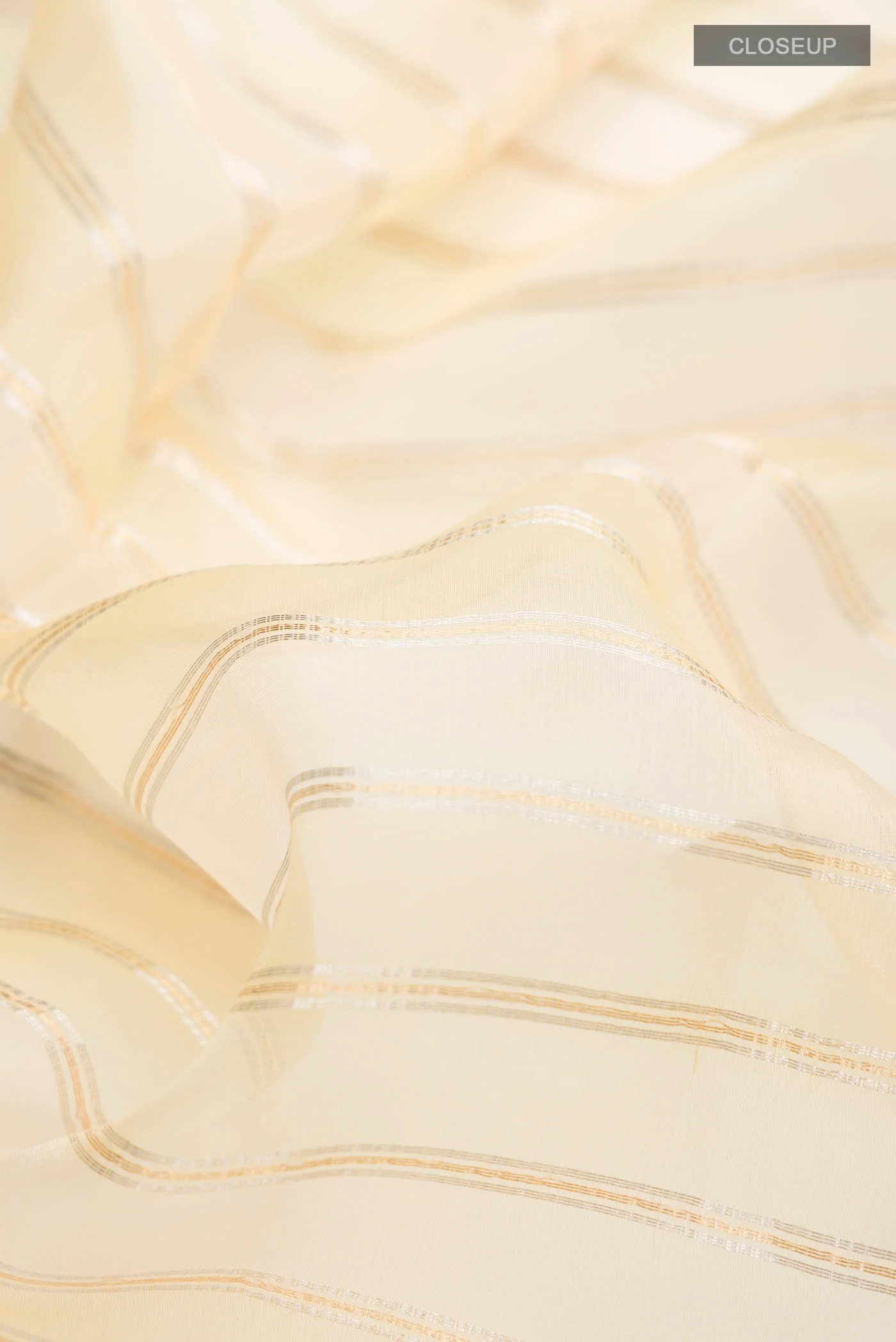 Sandal Organza Silk Saree - Image 2