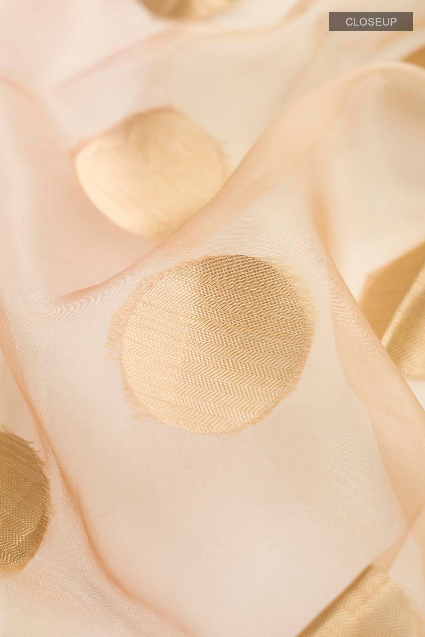 Sandal Organza Silk Saree - Image 2