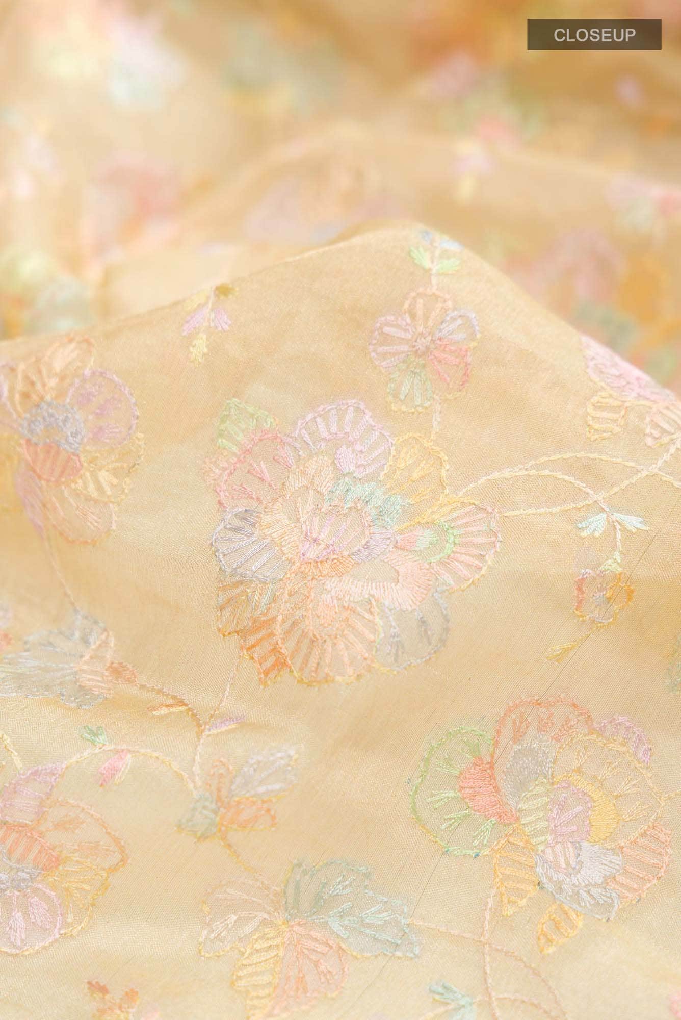 Sandal Organza Silk Saree - Image 3