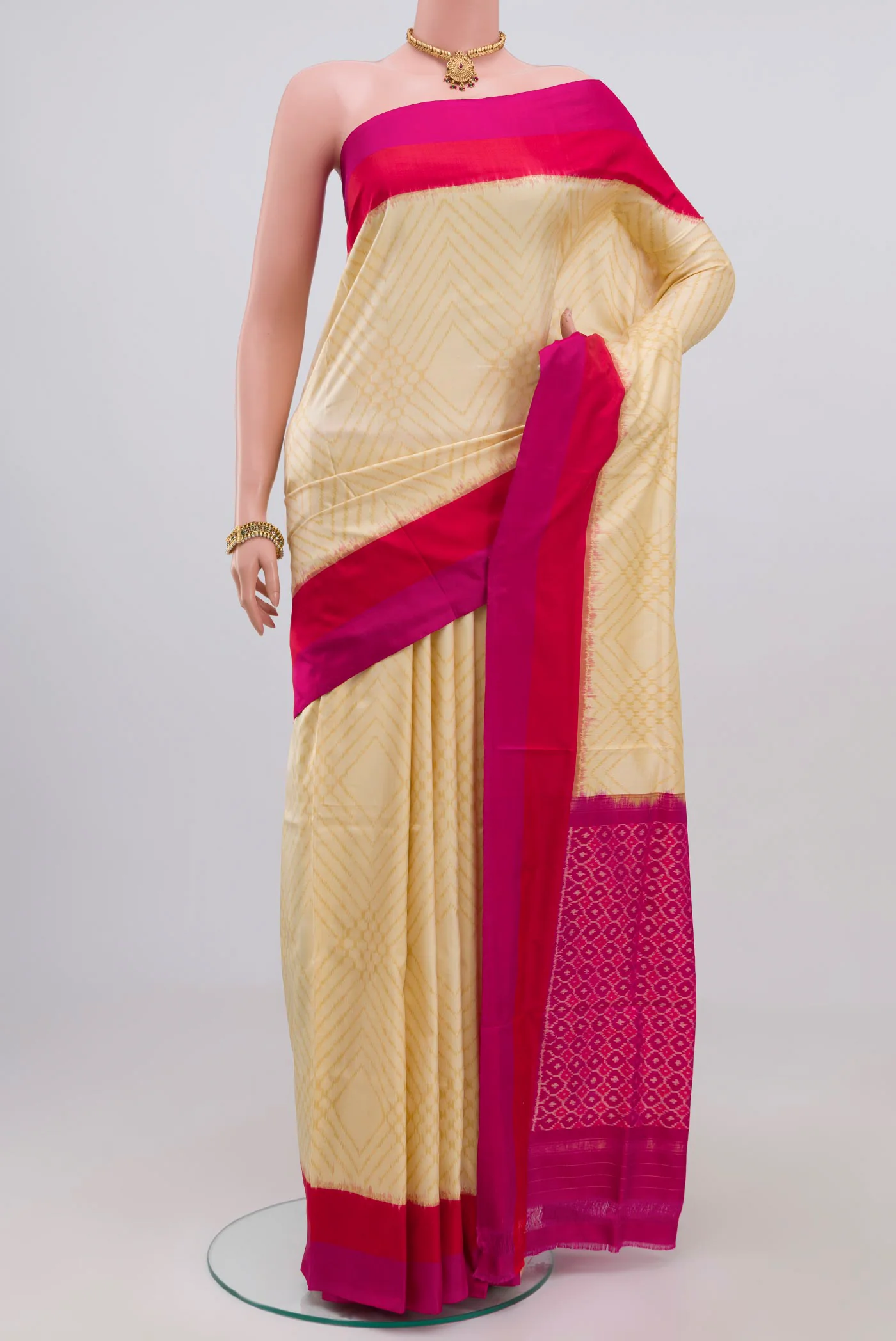 Sandal Pochampally Silk Saree