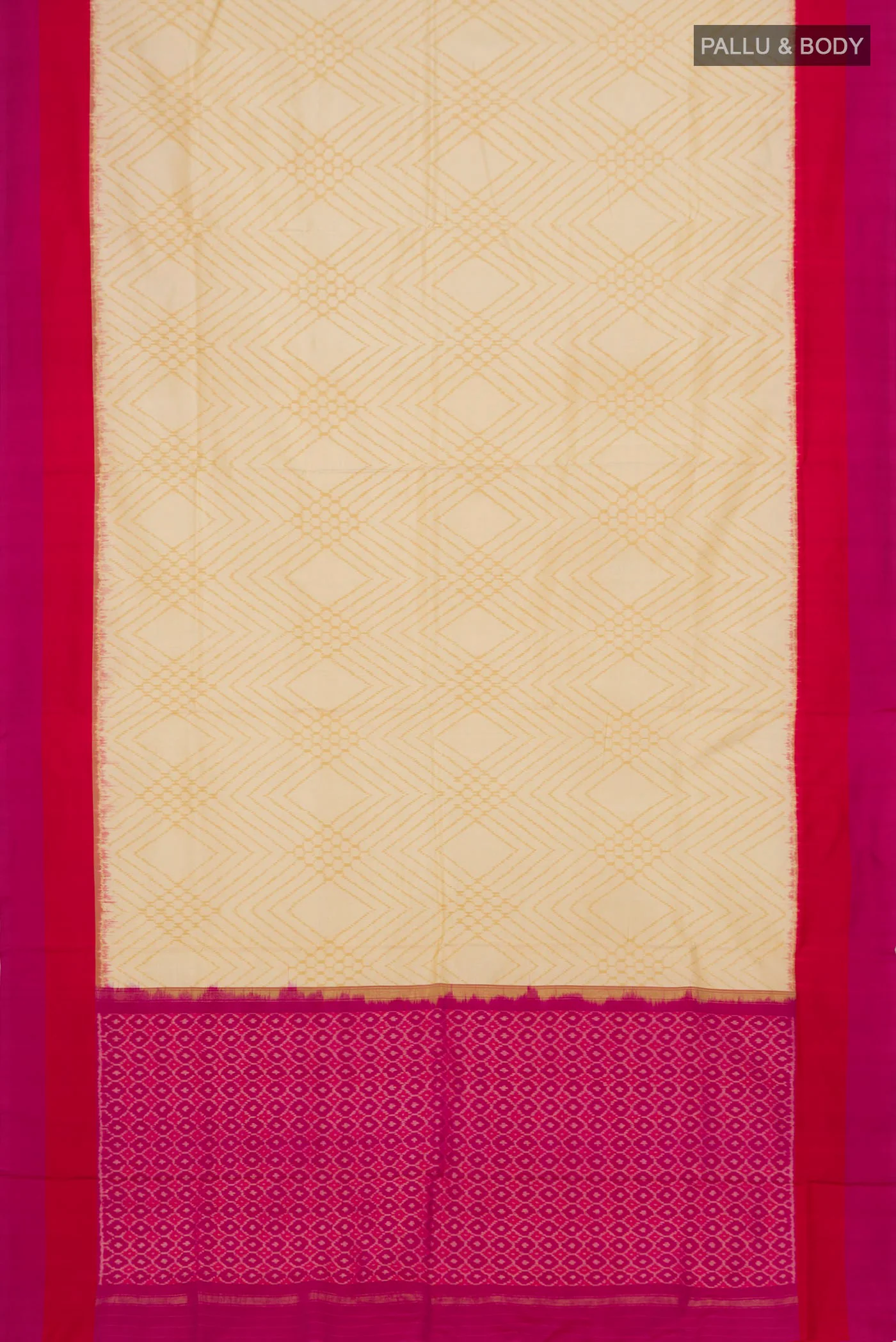 Sandal Pochampally Silk Saree - Image 5