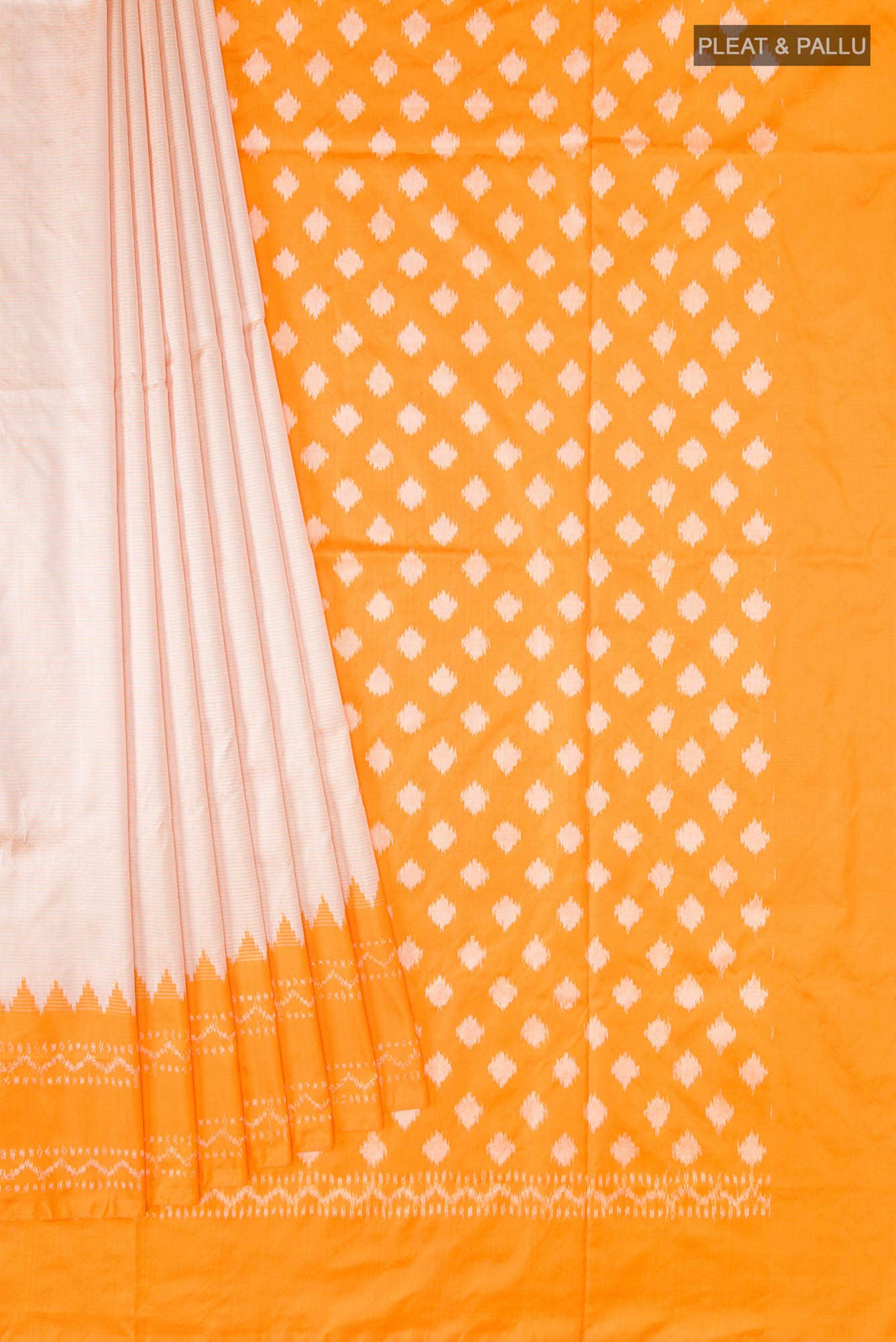 Sandal Pochampally Silk Saree - Image 2