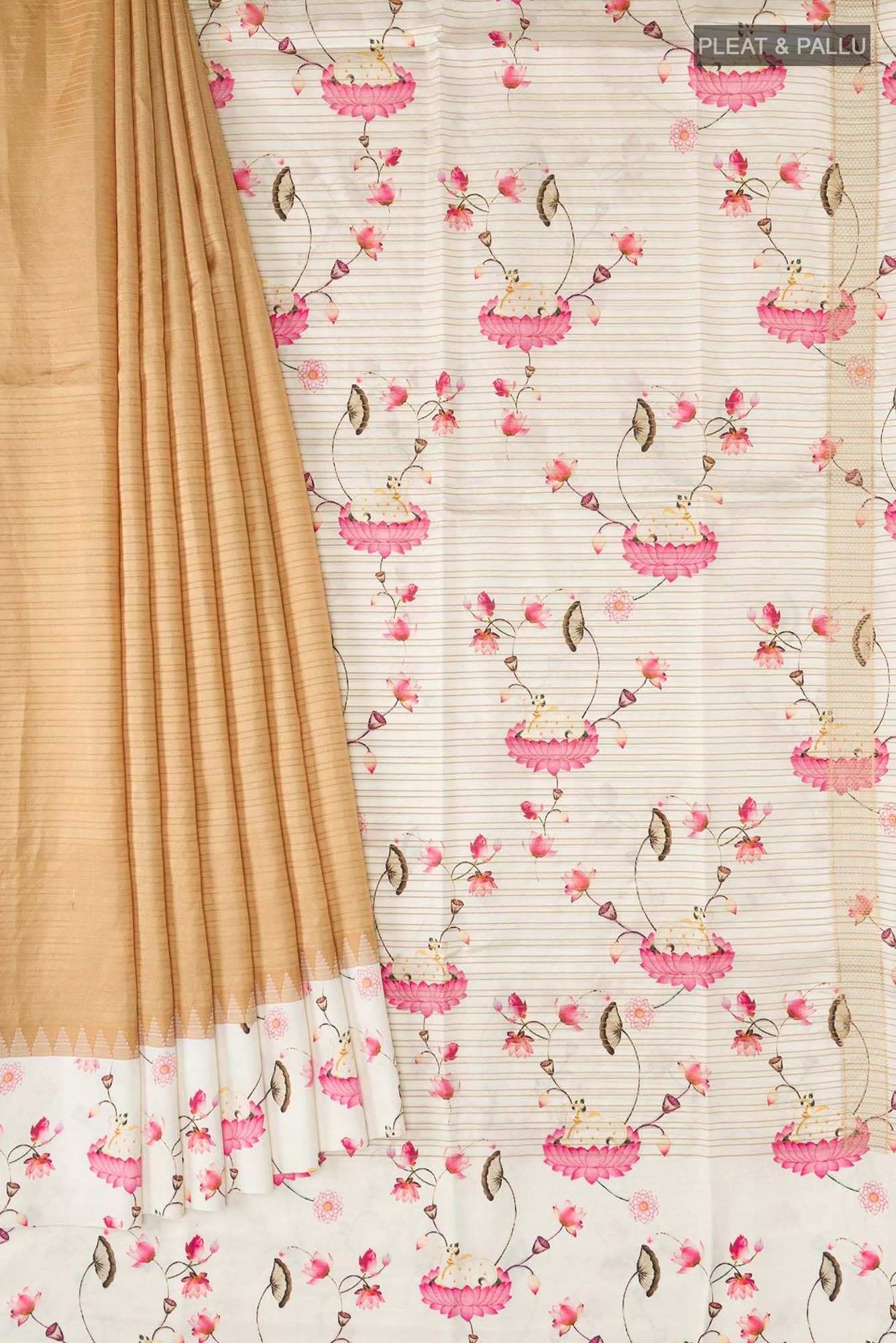 Sandal Soft Silk Saree - Image 2