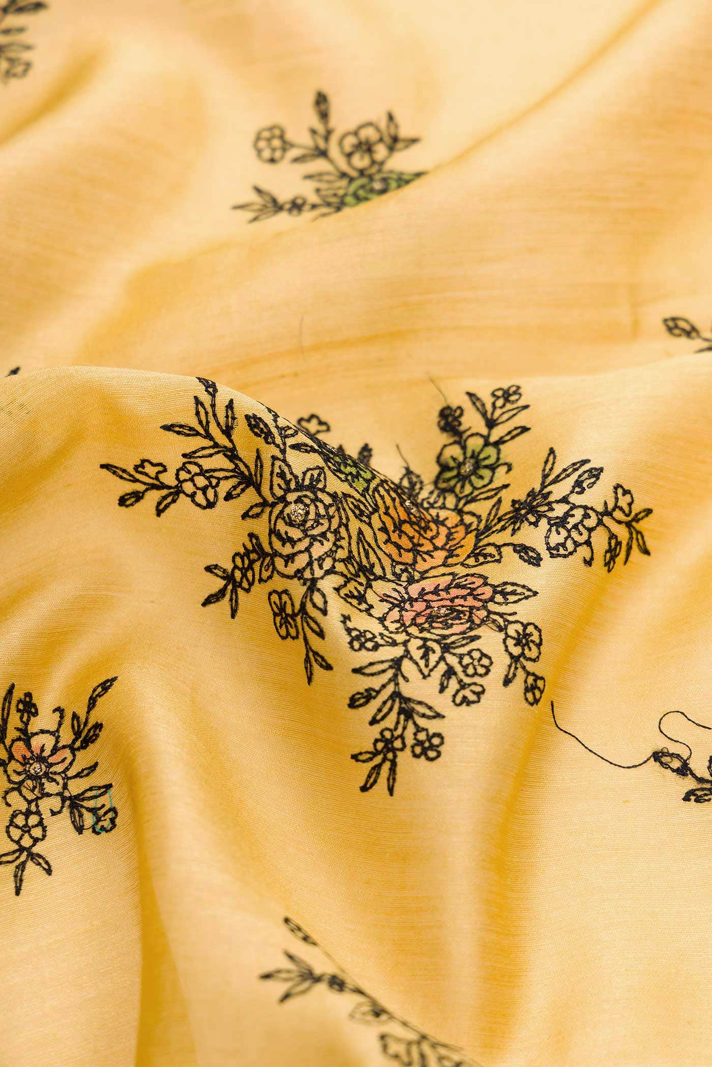 Sandal Tussar Silk Saree - Image 2