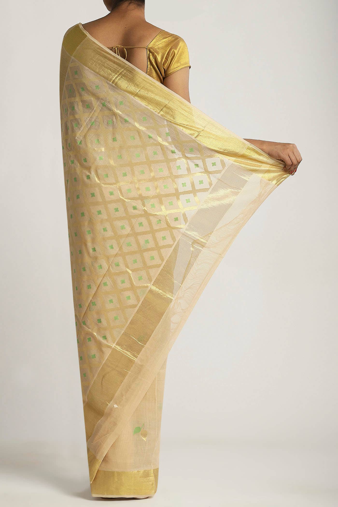 Sandal Venkatagiri Cotton Saree - Image 2