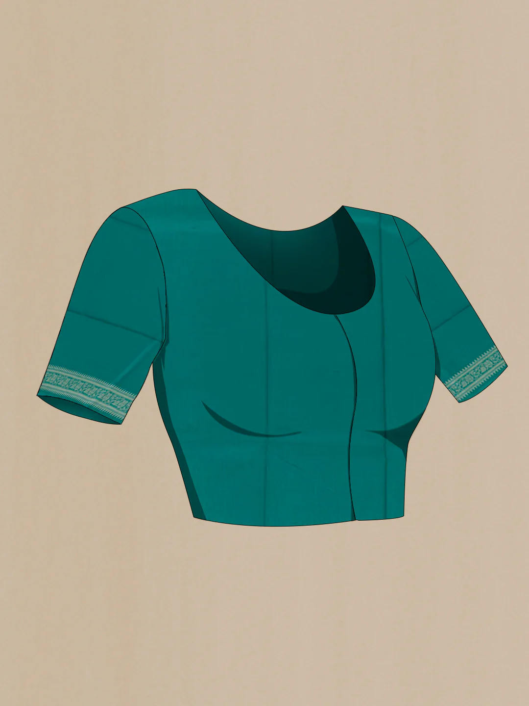 Sea Green Banarasi Raw Silk Saree - Image 2